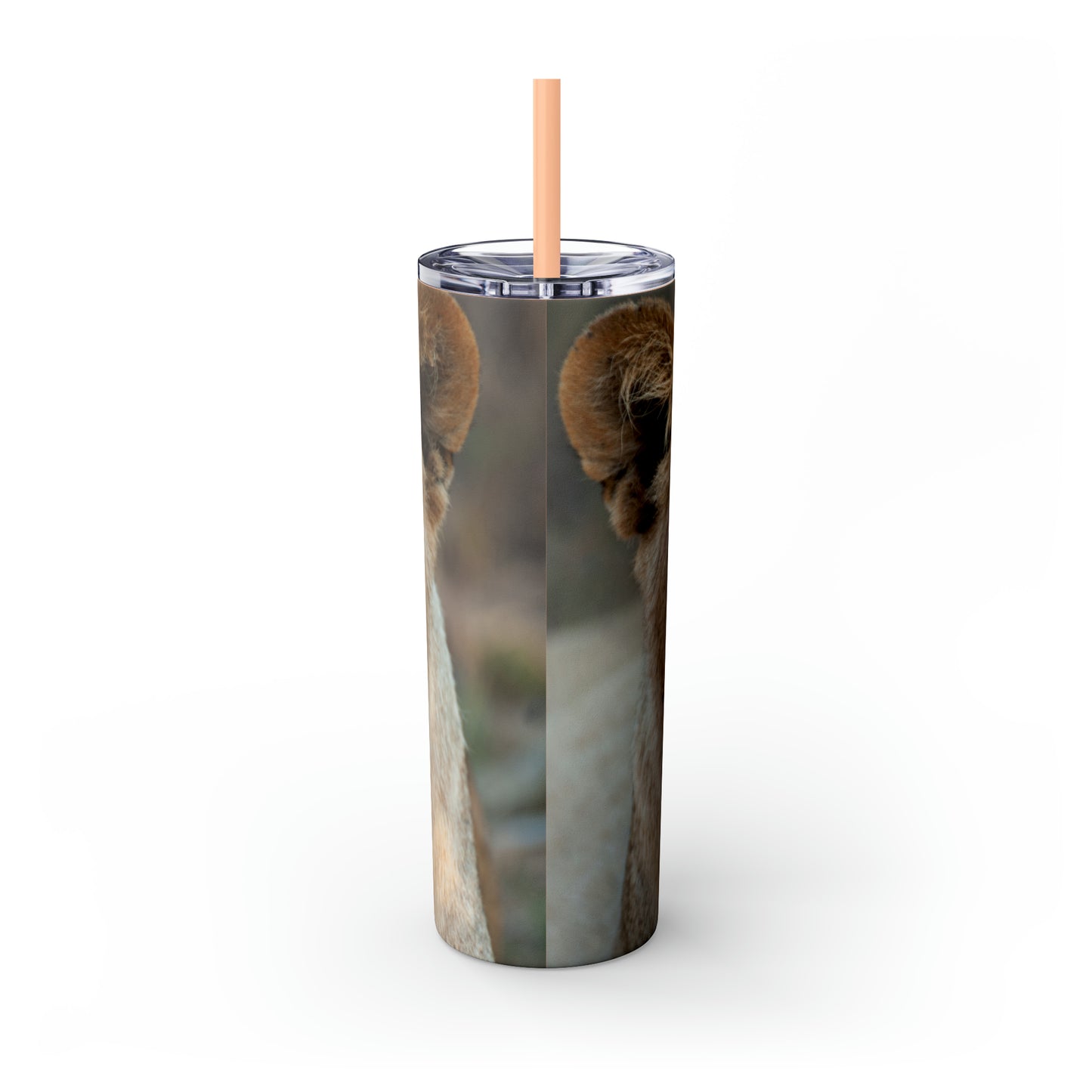 Skinny Tumbler with Straw Male Lion Edition, 20oz