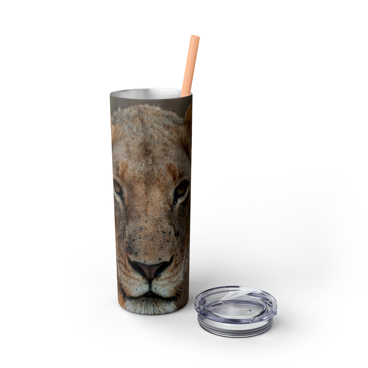 Skinny Tumbler with Straw Male Lion Edition, 20oz