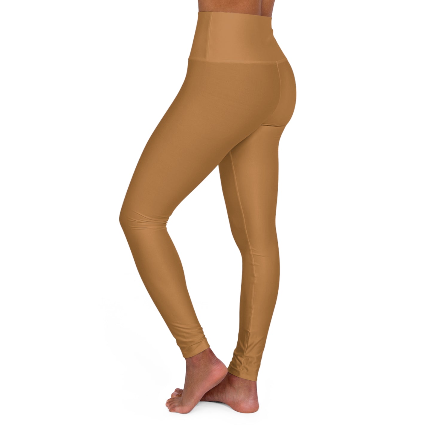 High Waisted Yoga Leggings for Women Brown