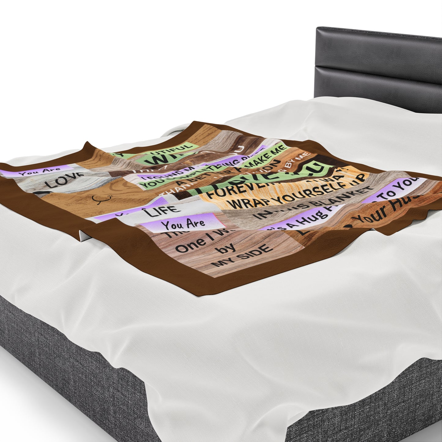 Brown Personalize Velveteen Plush Blanket