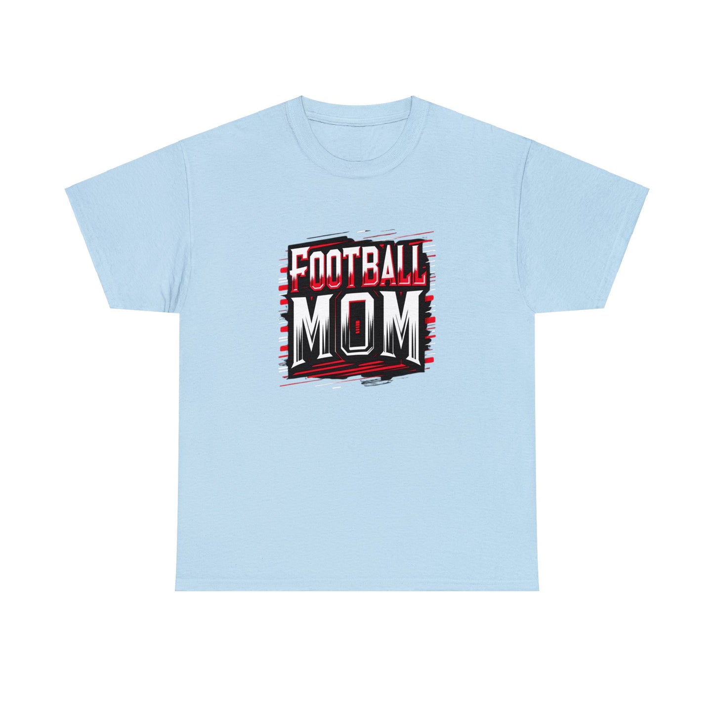 Football Mom Red and White Design Unisex Heavy Cotton Tee