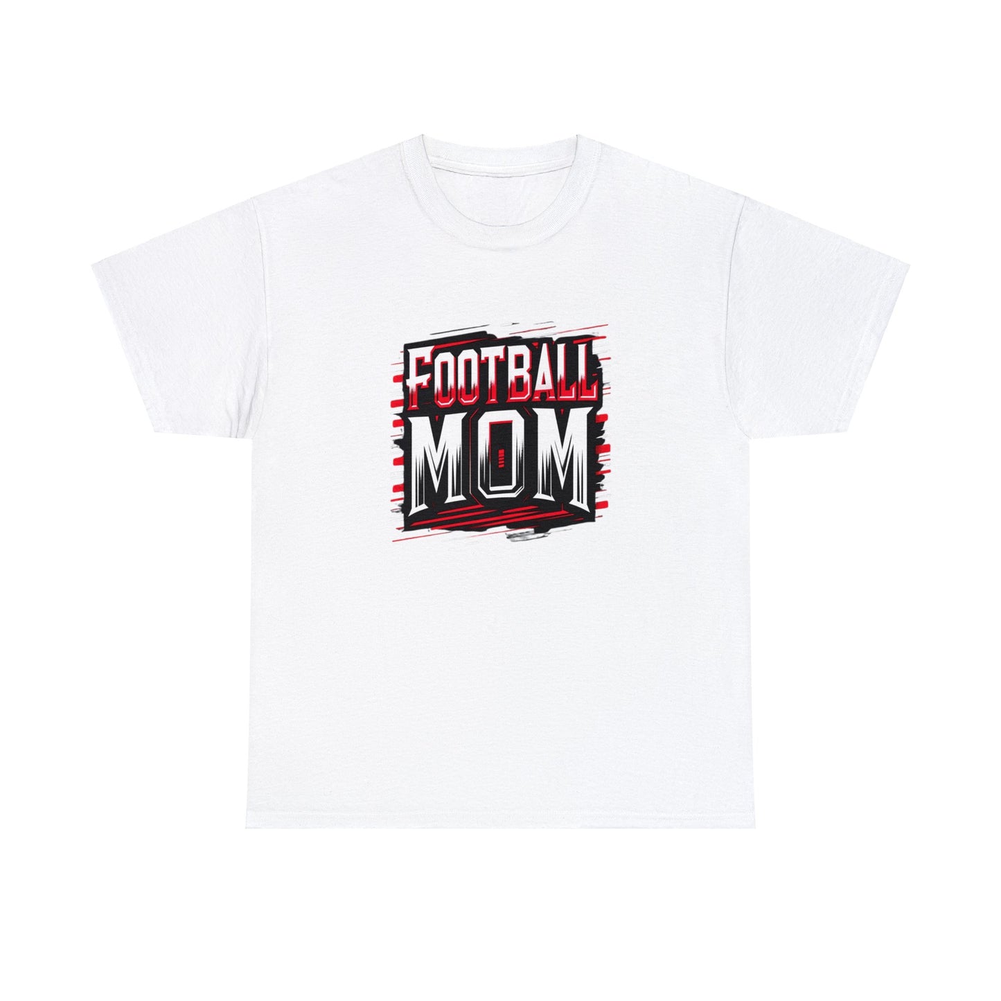 Football Mom Red and White Design Unisex Heavy Cotton Tee