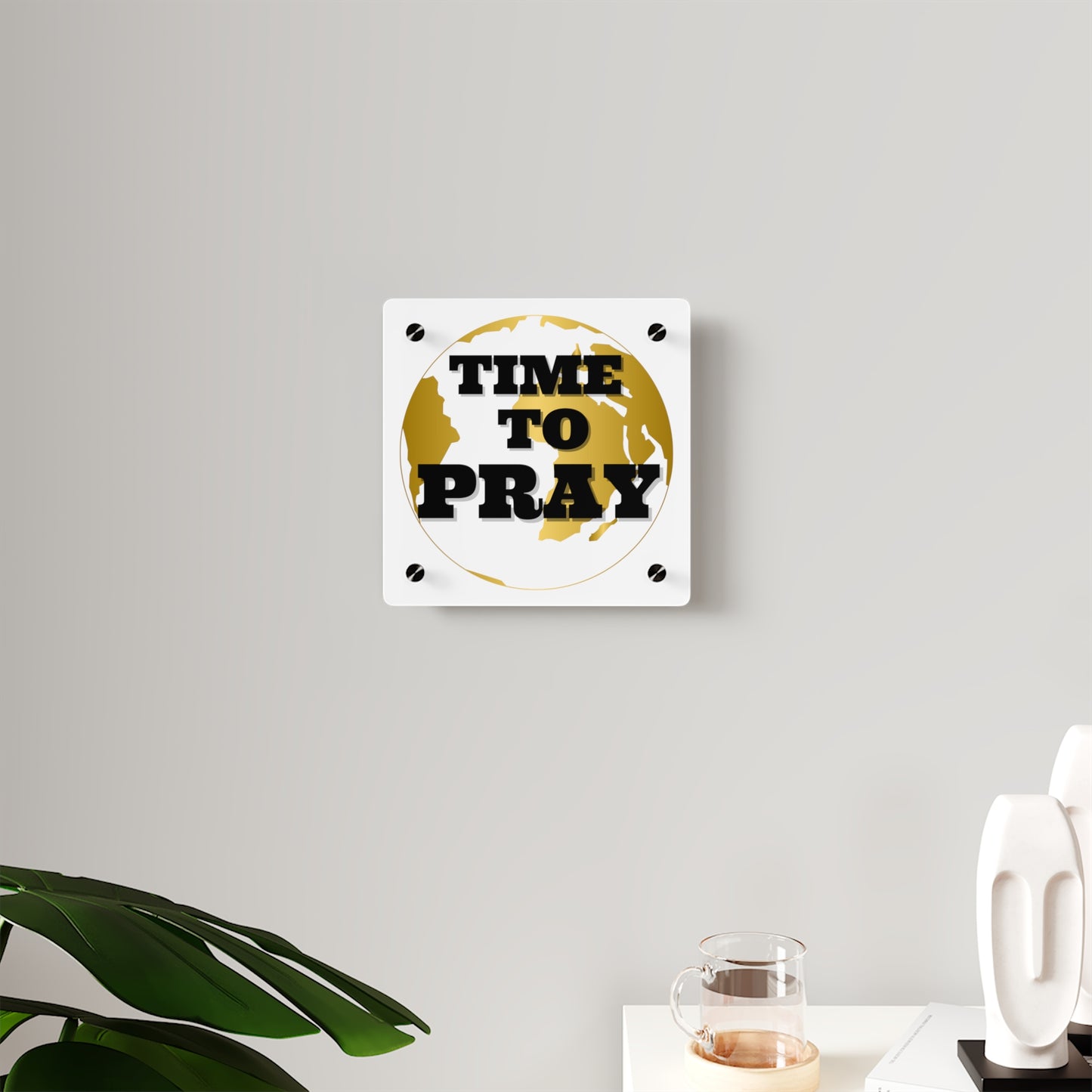 Acrylic Wall Art Panels Time to Pray Design