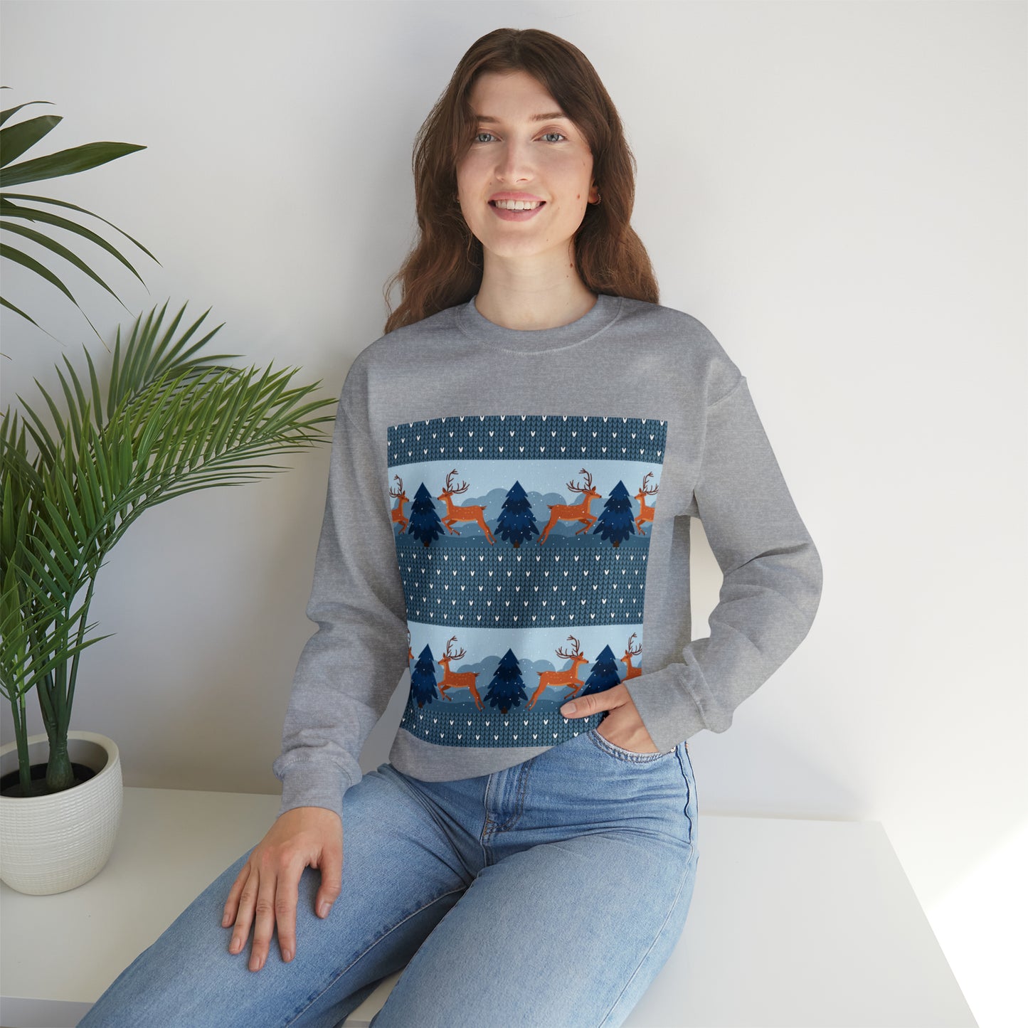 Unisex Heavy Blend™ Crewneck Christmas Ugly Sweatshirt22