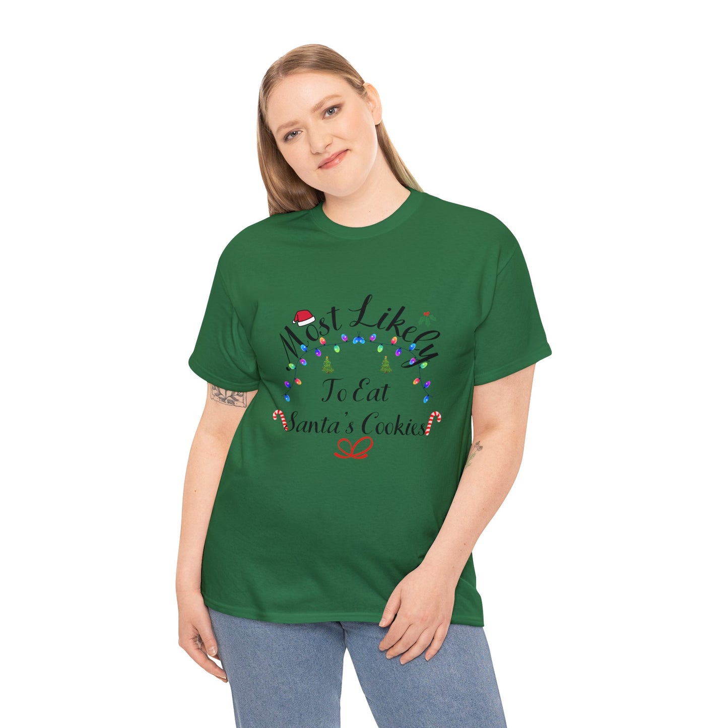 Christmas Ugly Tees Unisex Heavy Cotton Tee eat Santa's Cookies