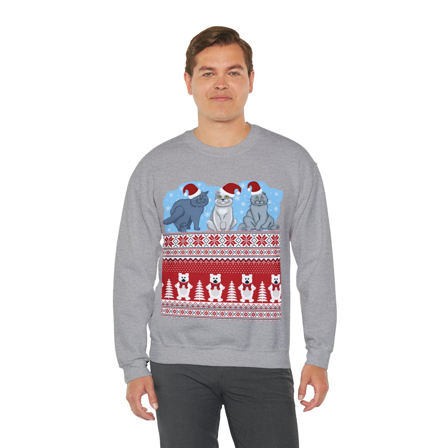 Unisex Heavy Blend™ Crewneck Christmas Ugly Sweatshirt15