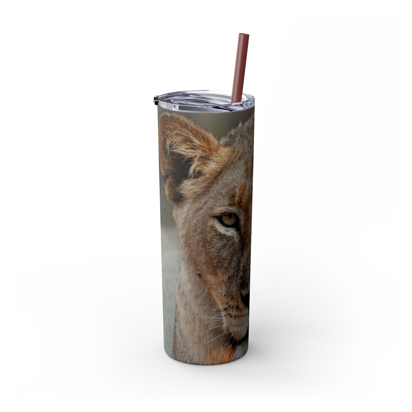 Skinny Tumbler with Straw Male Lion Edition, 20oz