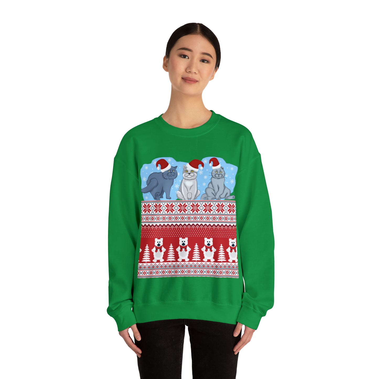 Unisex Heavy Blend™ Crewneck Christmas Ugly Sweatshirt15