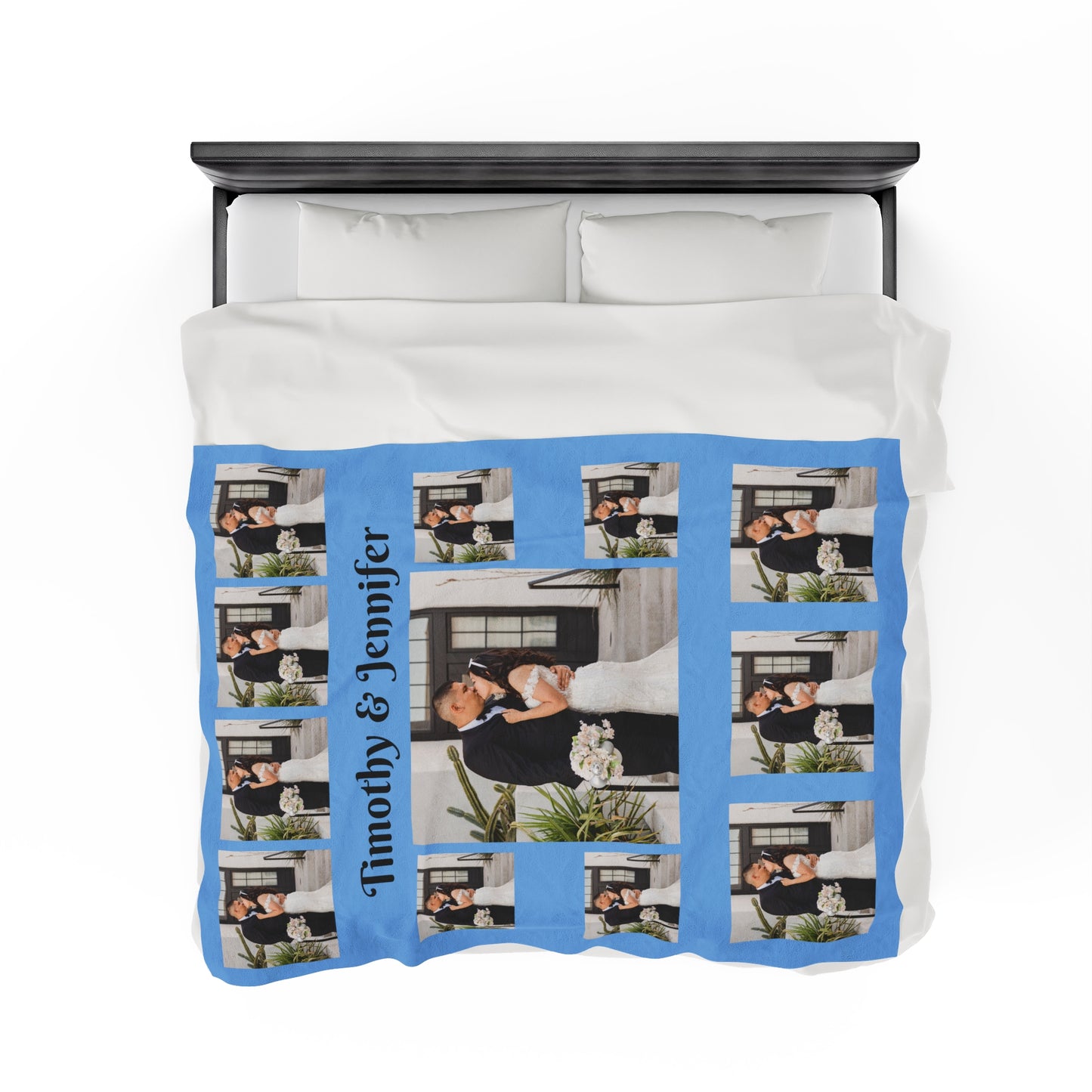 Personalize Photo Blanket with Your Own Theme Wedding Blanket First Date Blanket Anniversary Blanket