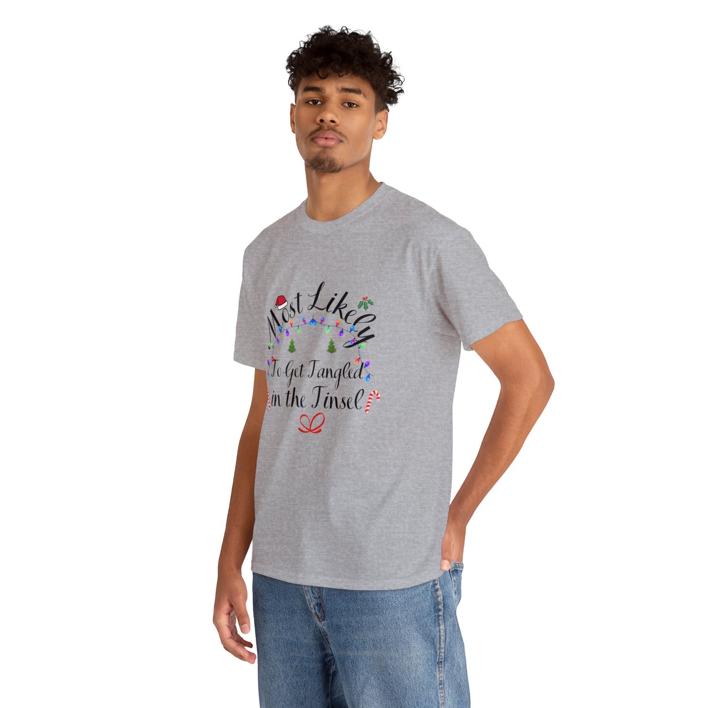 Christmas Ugly Tees Unisex Heavy Cotton Tee in the Tinsel