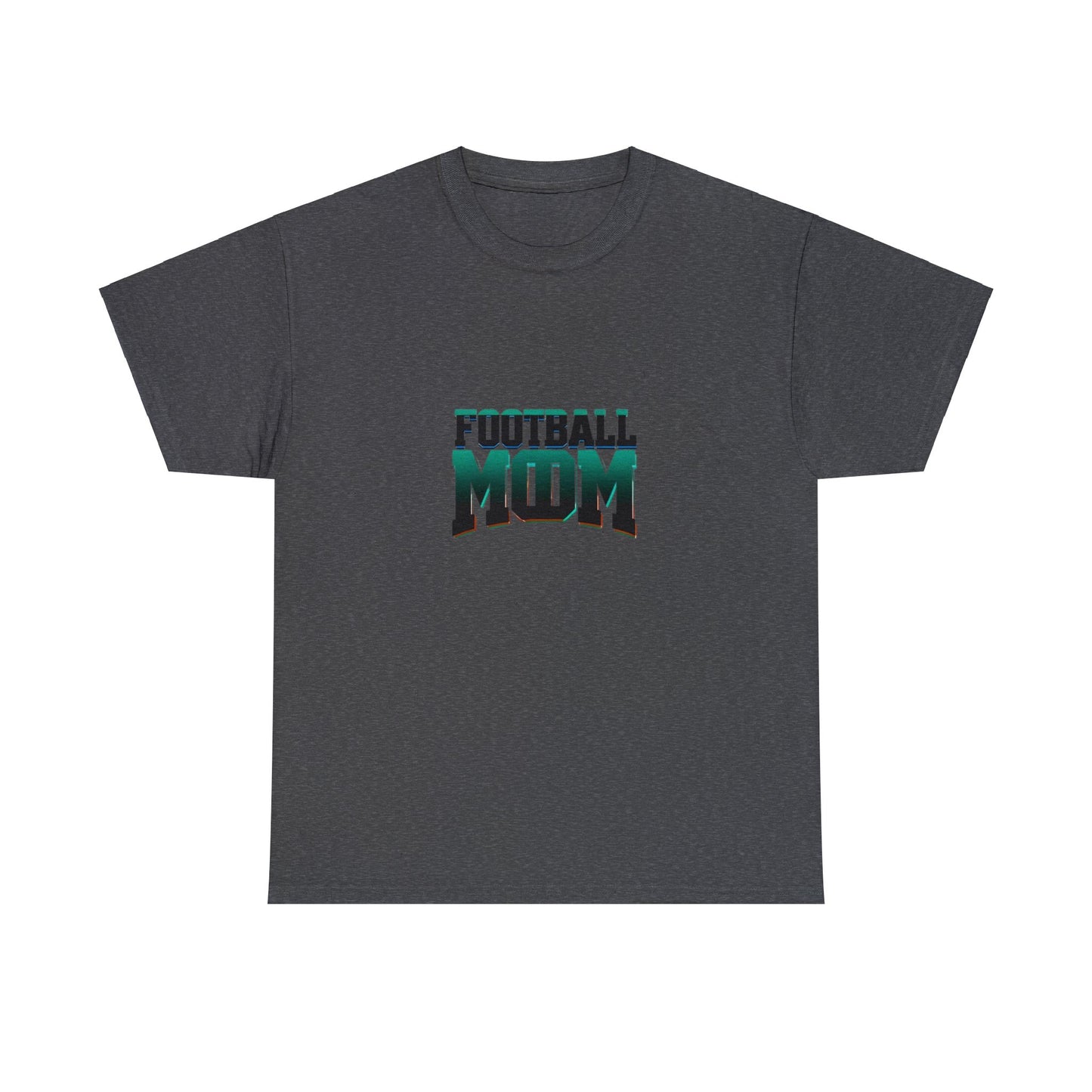 Football Mom Black and Green Design Unisex Heavy Cotton Tee