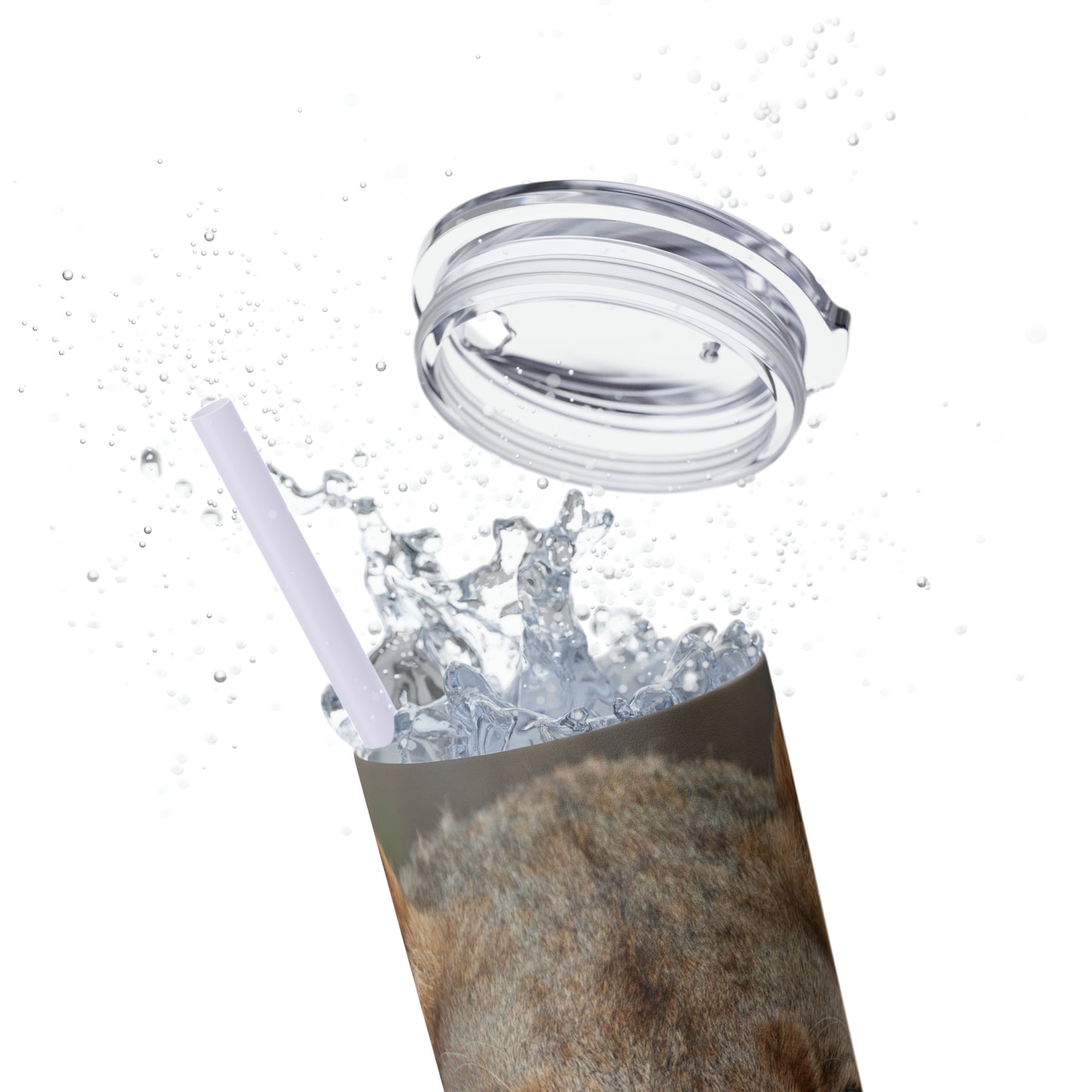 Skinny Tumbler with Straw Male Lion Edition, 20oz