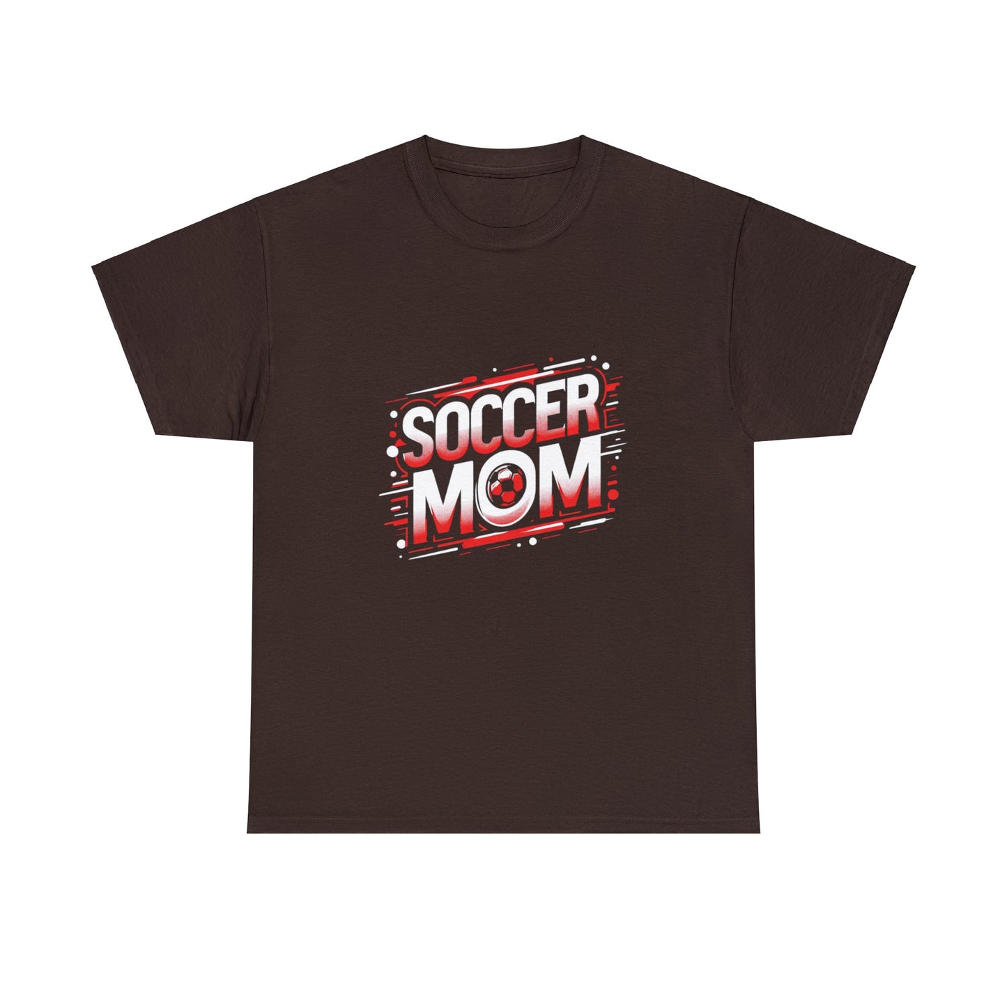 Soccer Mom Red and White Design Unisex Heavy Cotton Tee