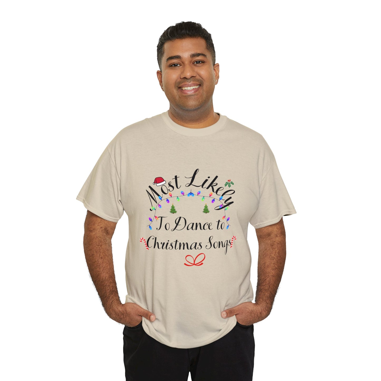 Christmas Ugly Tees Unisex Heavy Cotton Tee dance to Christmas songs