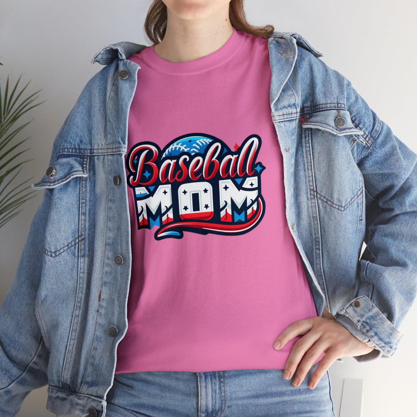 Baseball Mom Unisex Heavy Cotton Tshirt