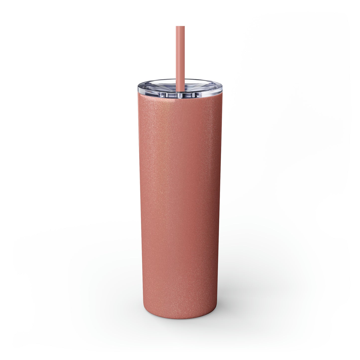 Skinny Tumbler with Straw, 20oz - Single Rose