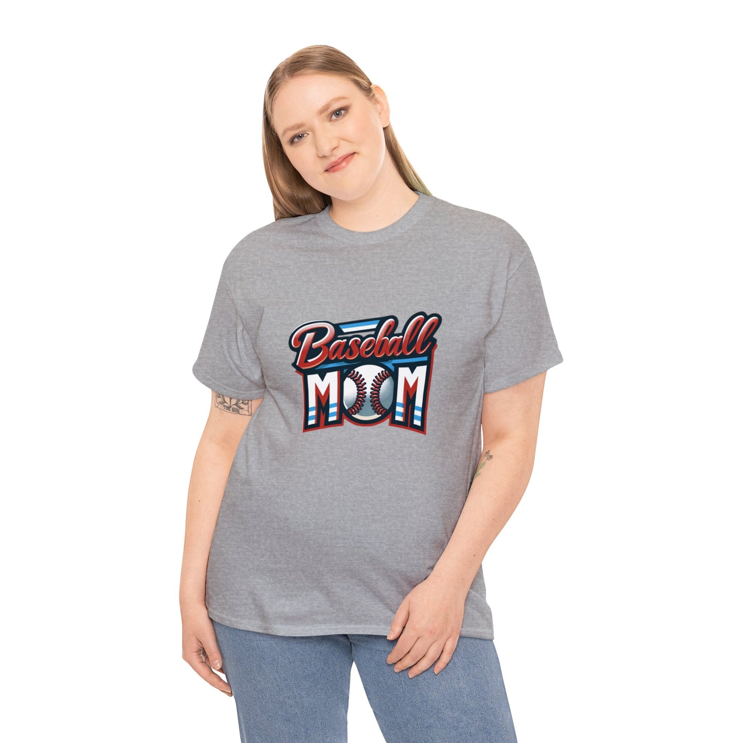 Baseball Mom Game Ball Design Unisex Heavy Cotton Tee