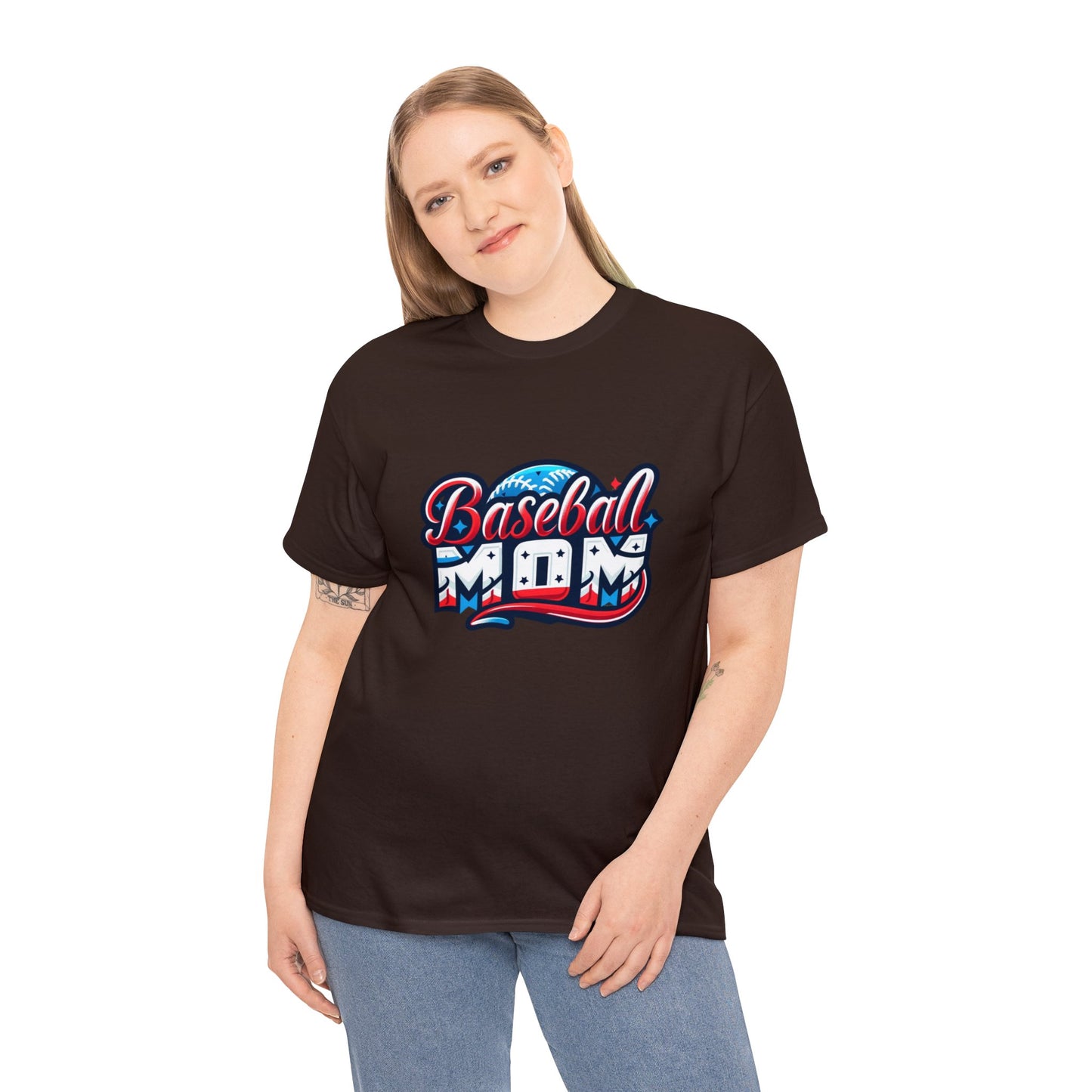 Baseball Mom Unisex Heavy Cotton Tshirt