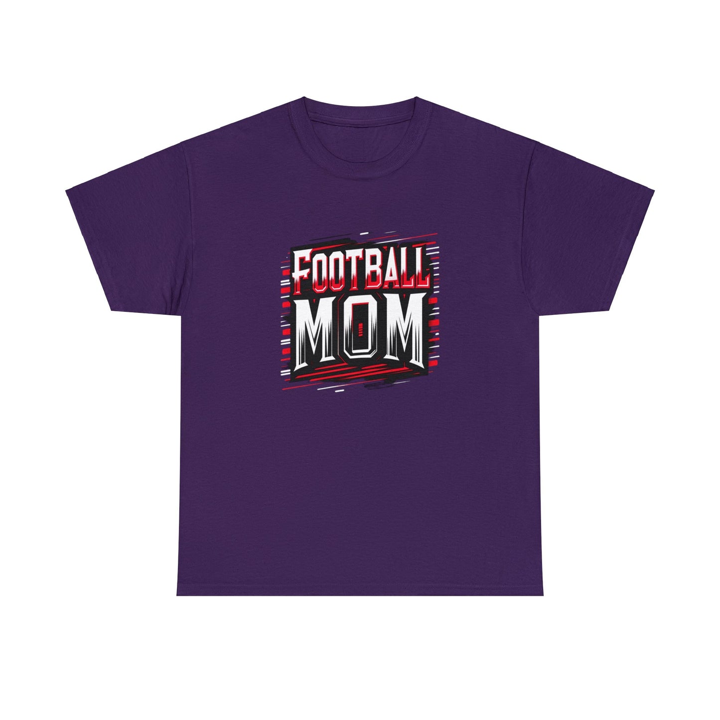 Football Mom Red and White Design Unisex Heavy Cotton Tee