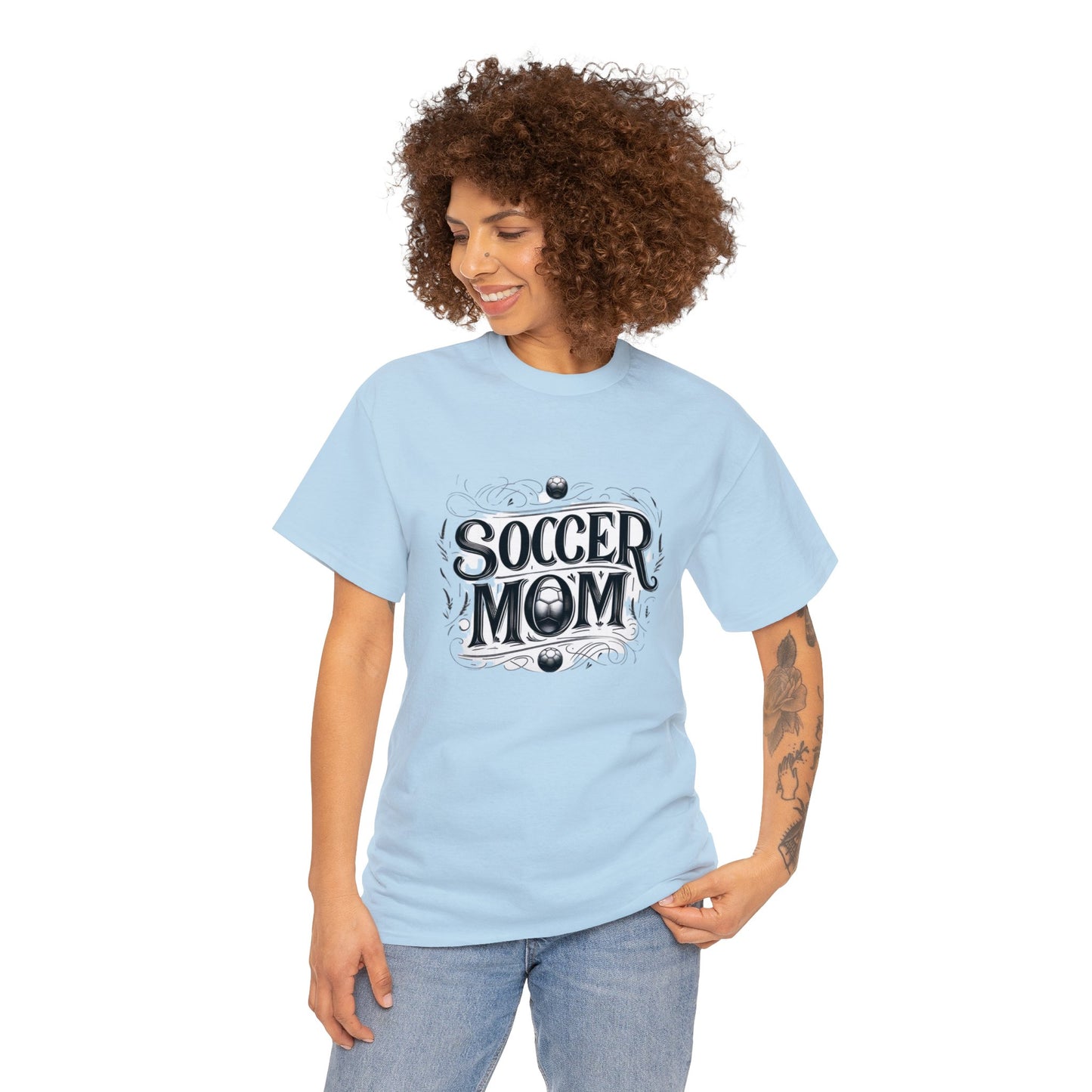 Soccer Mom Black Design Unisex Heavy Cotton Tee