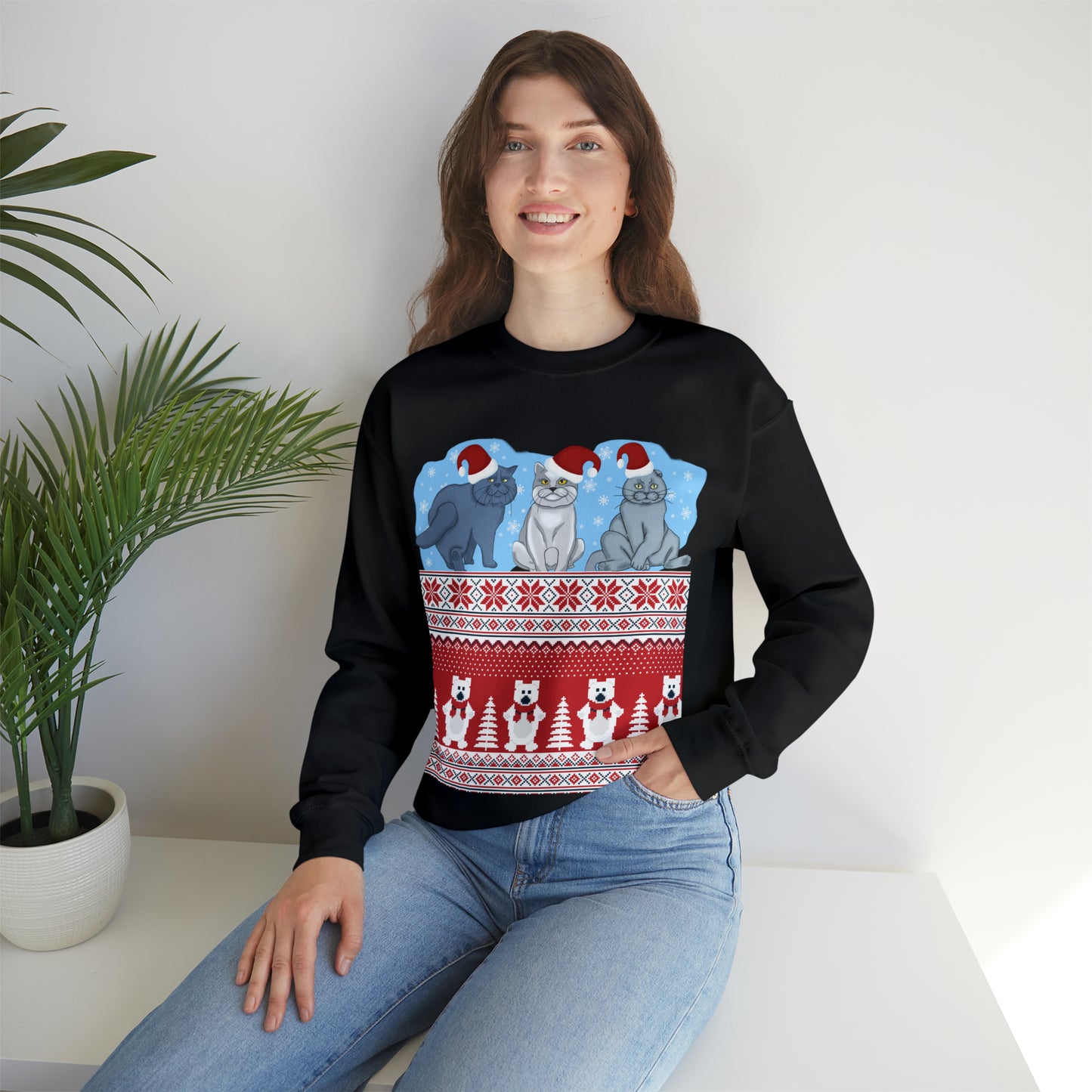 Unisex Heavy Blend™ Crewneck Christmas Ugly Sweatshirt15