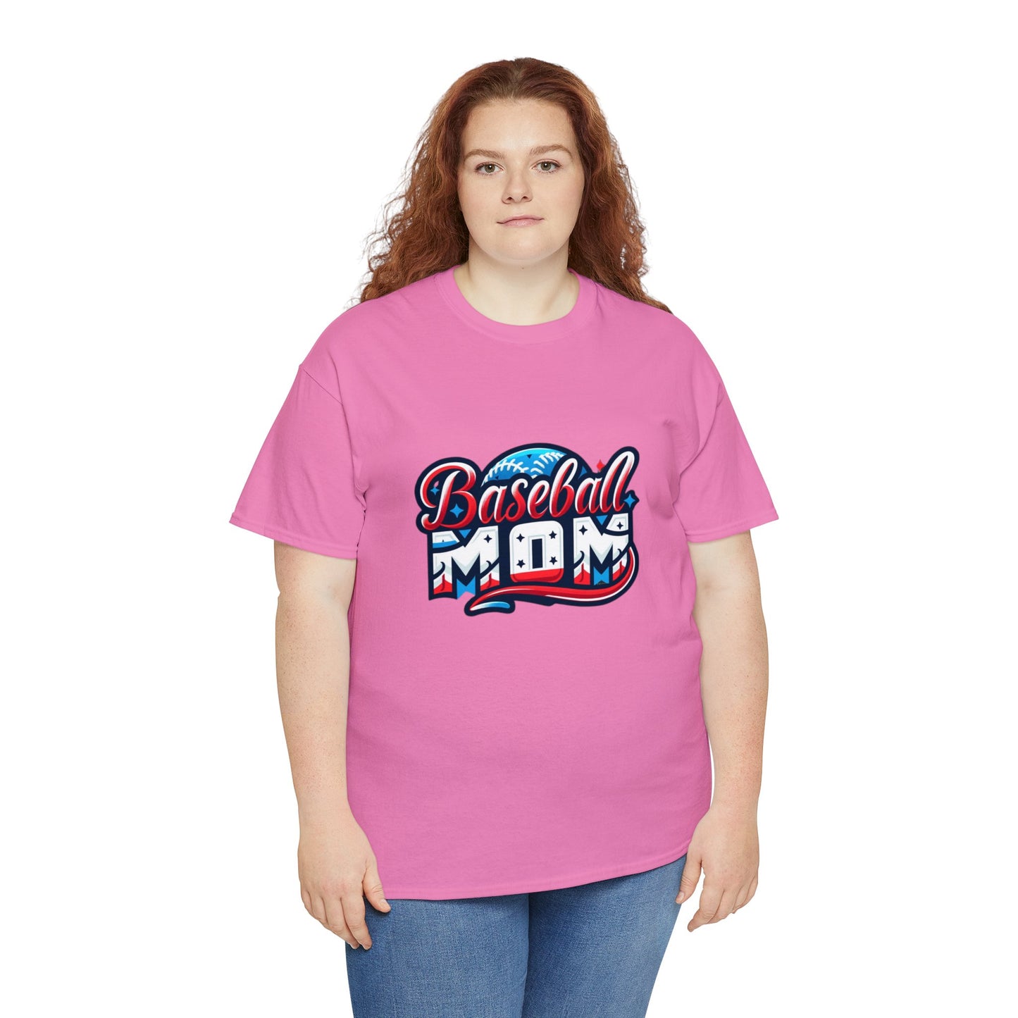 Baseball Mom Unisex Heavy Cotton Tshirt