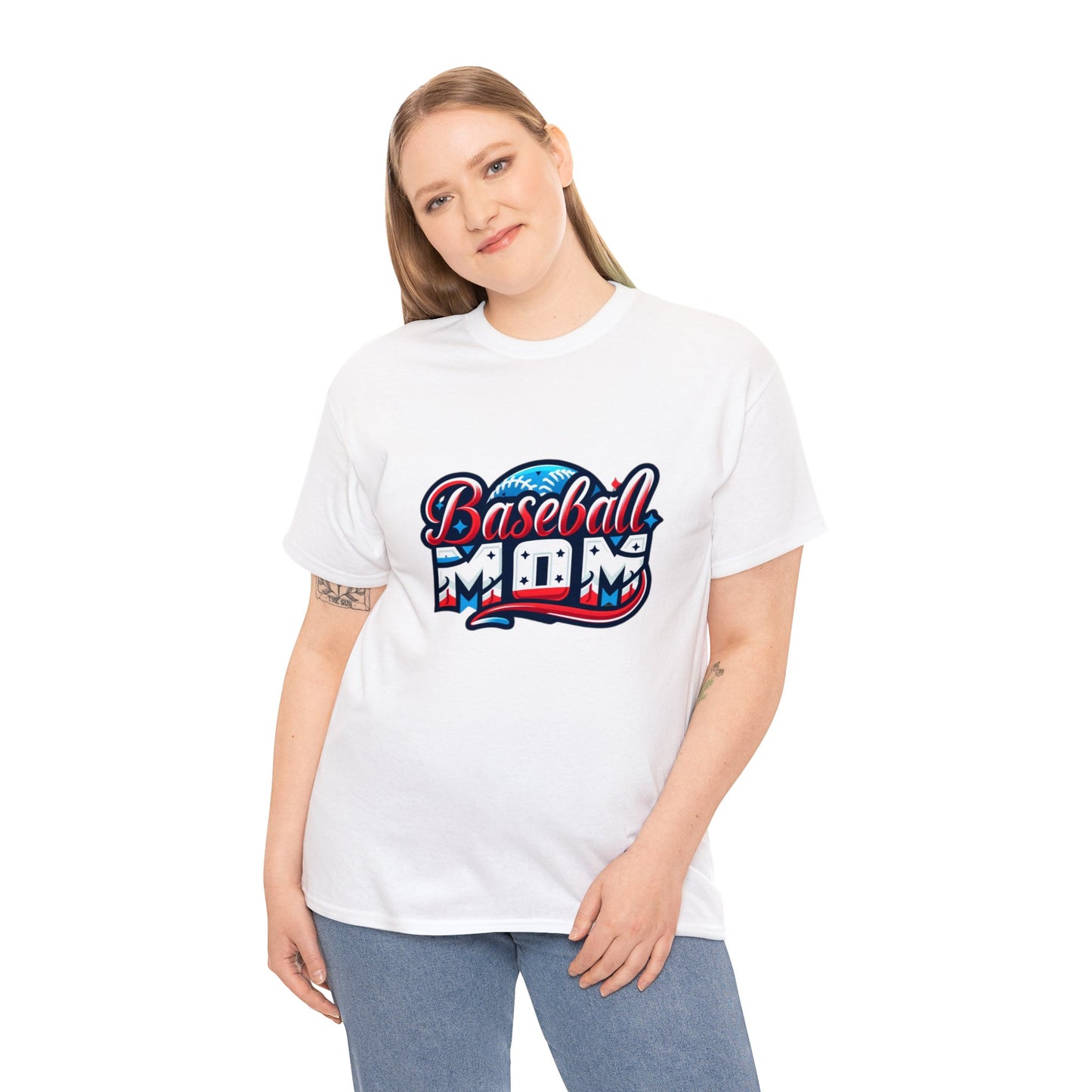 Baseball Mom Unisex Heavy Cotton Tshirt