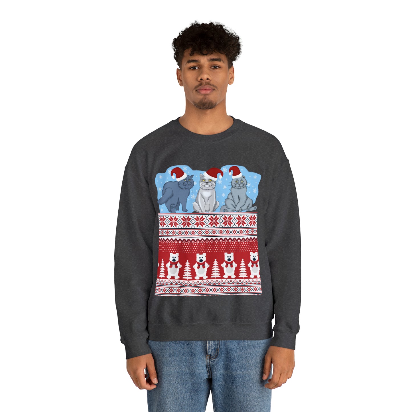 Unisex Heavy Blend™ Crewneck Christmas Ugly Sweatshirt15