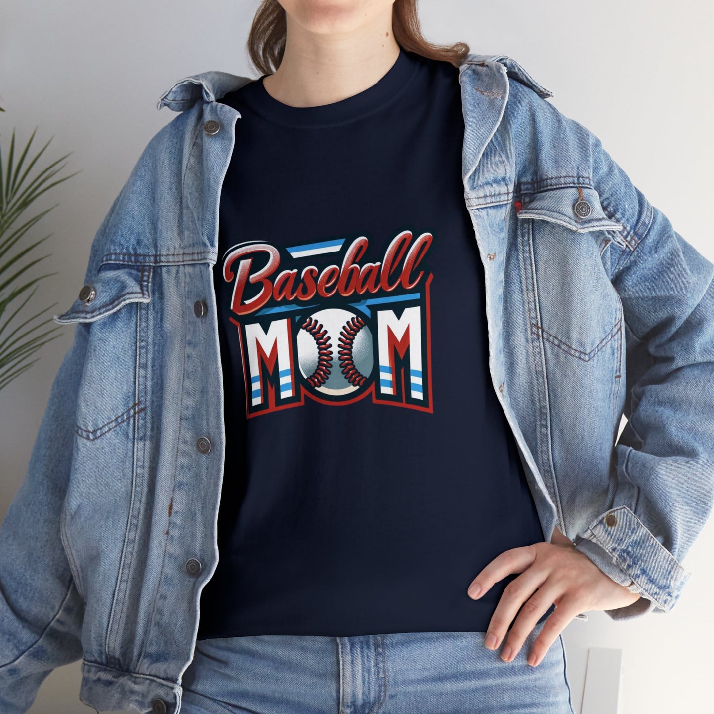 Baseball Mom Game Ball Design Unisex Heavy Cotton Tee