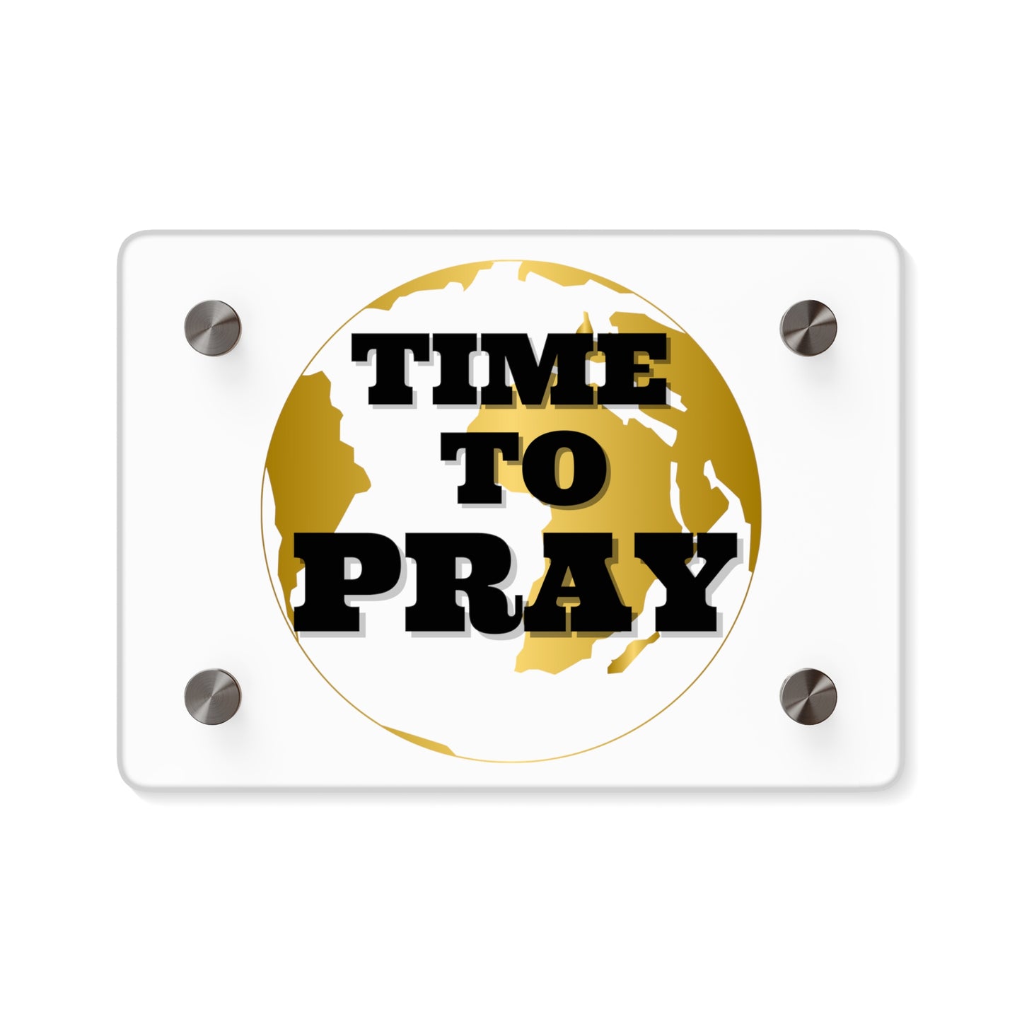 Acrylic Wall Art Panels Time to Pray Design