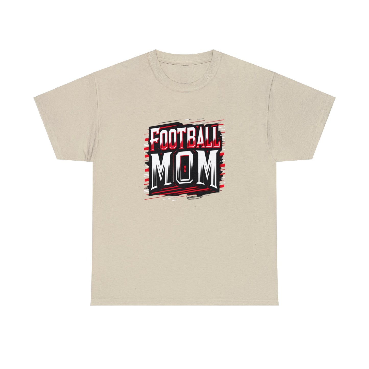 Football Mom Red and White Design Unisex Heavy Cotton Tee