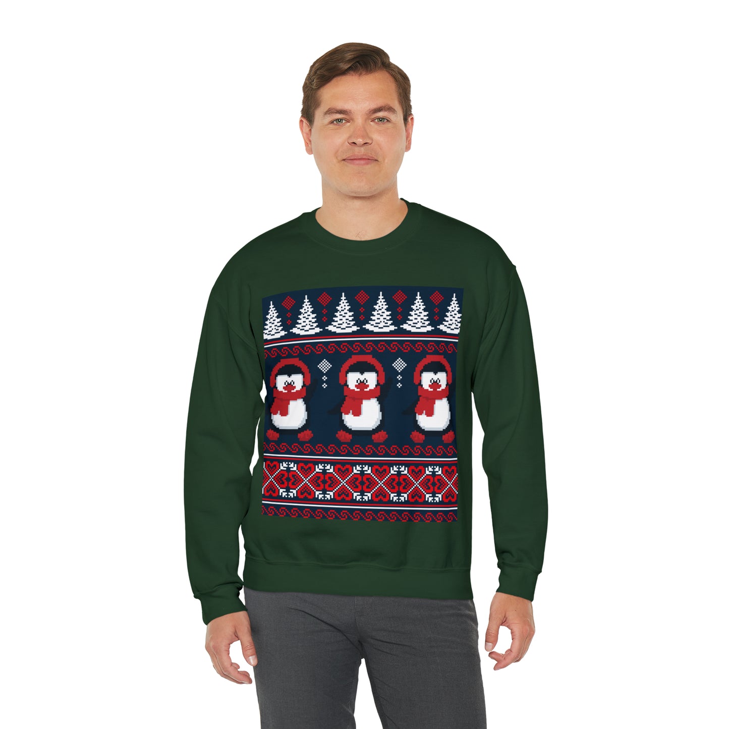 Unisex Heavy Blend™ Crewneck Christmas Ugly Sweatshirt16