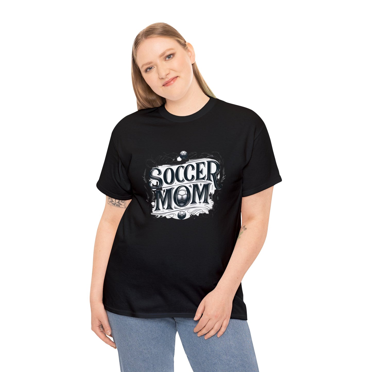 Soccer Mom Black Design Unisex Heavy Cotton Tee