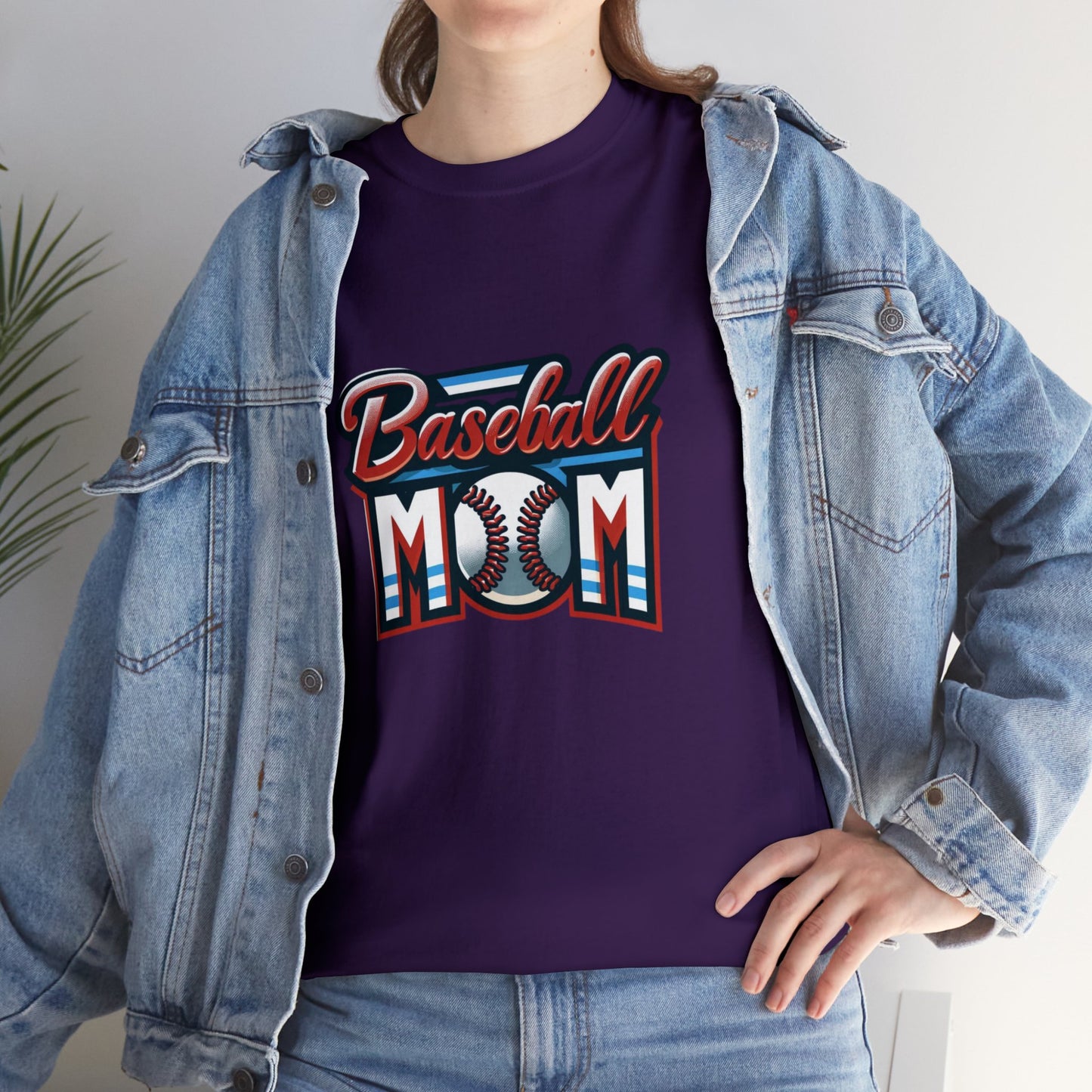 Baseball Mom Game Ball Design Unisex Heavy Cotton Tee