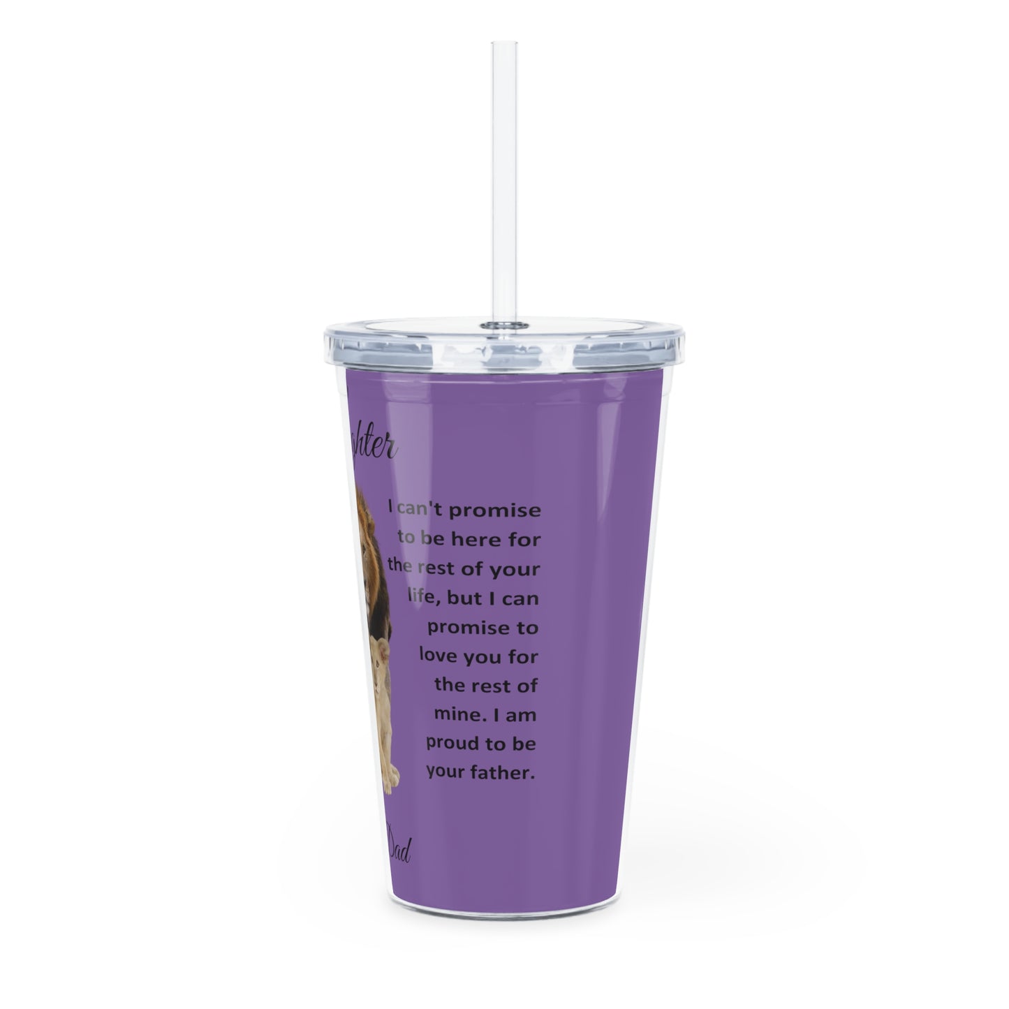 To My Daughter from Dad Plastic Tumbler with Straw