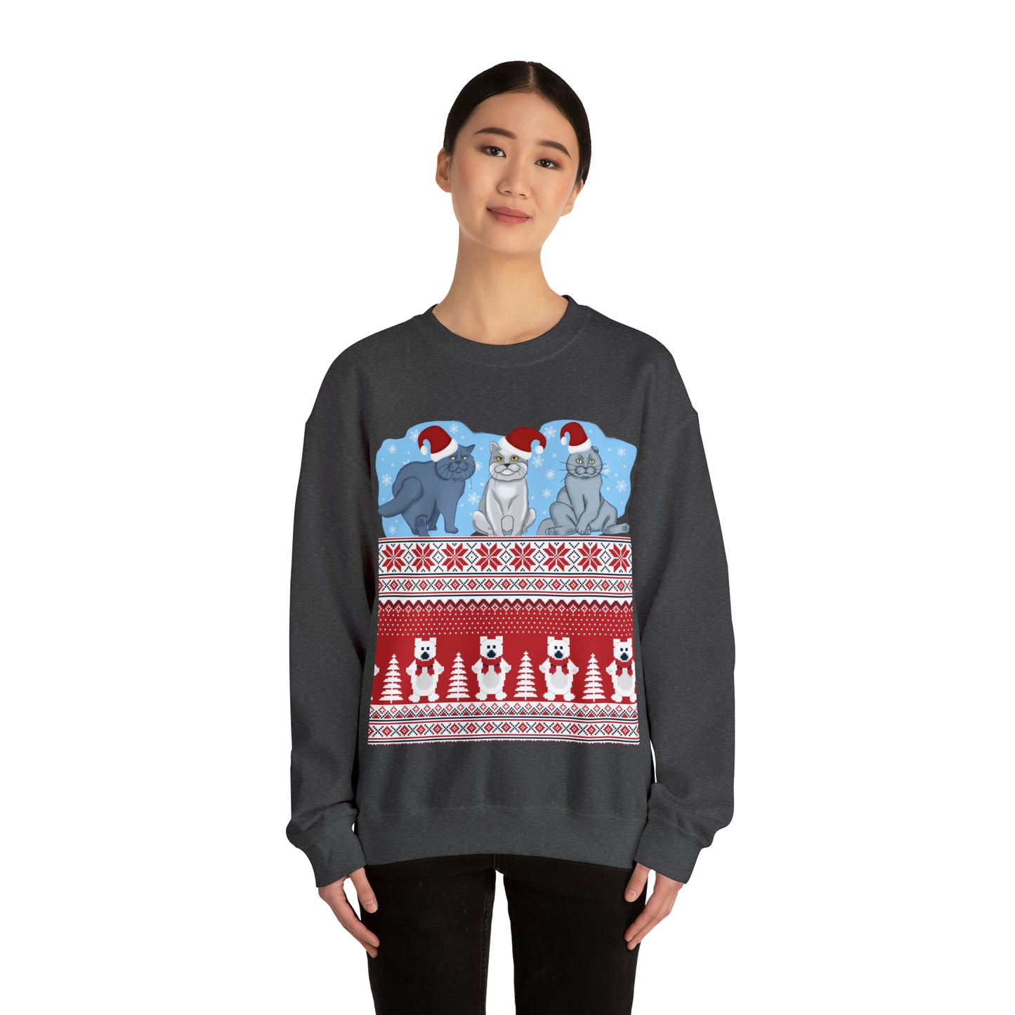 Unisex Heavy Blend™ Crewneck Christmas Ugly Sweatshirt15