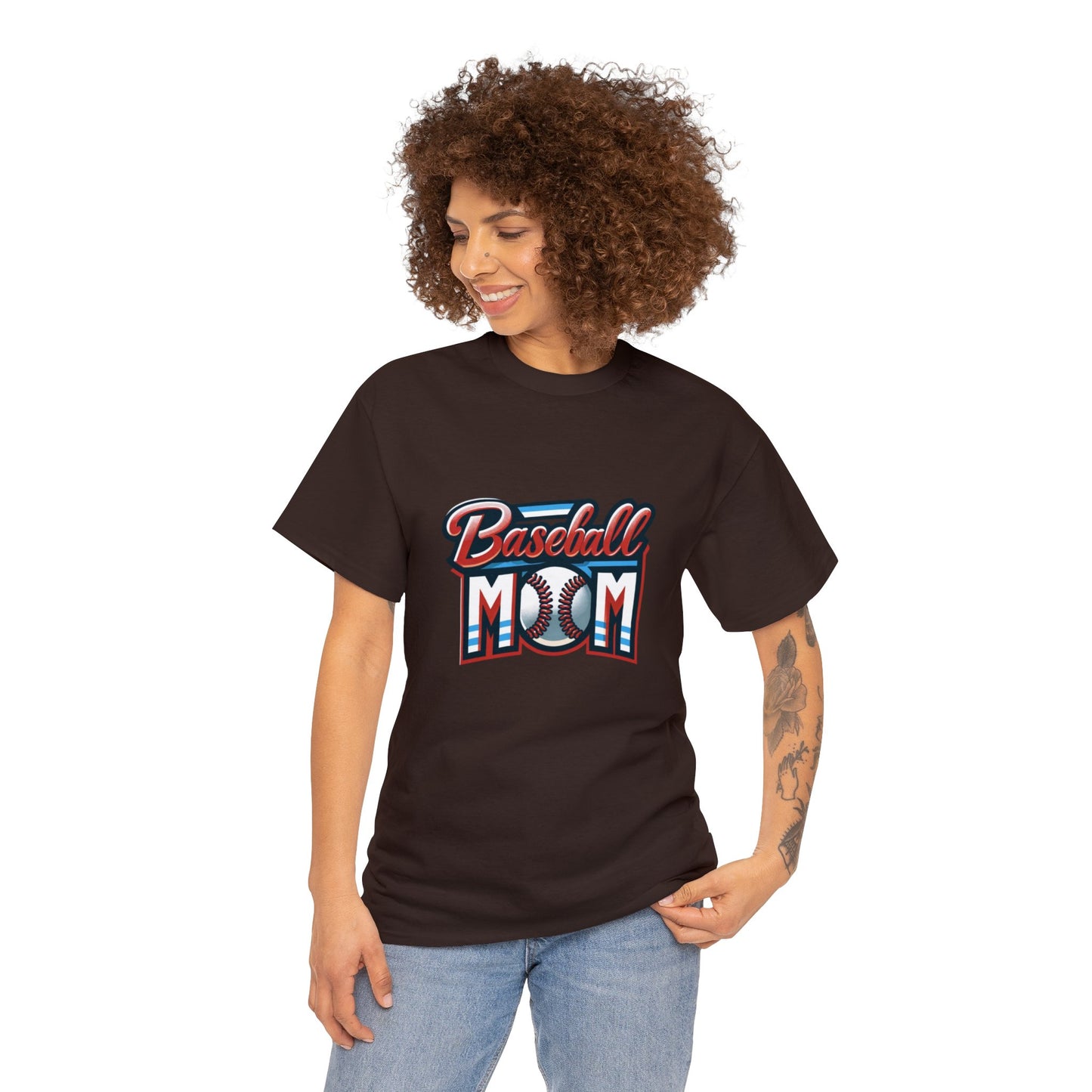 Baseball Mom Game Ball Design Unisex Heavy Cotton Tee