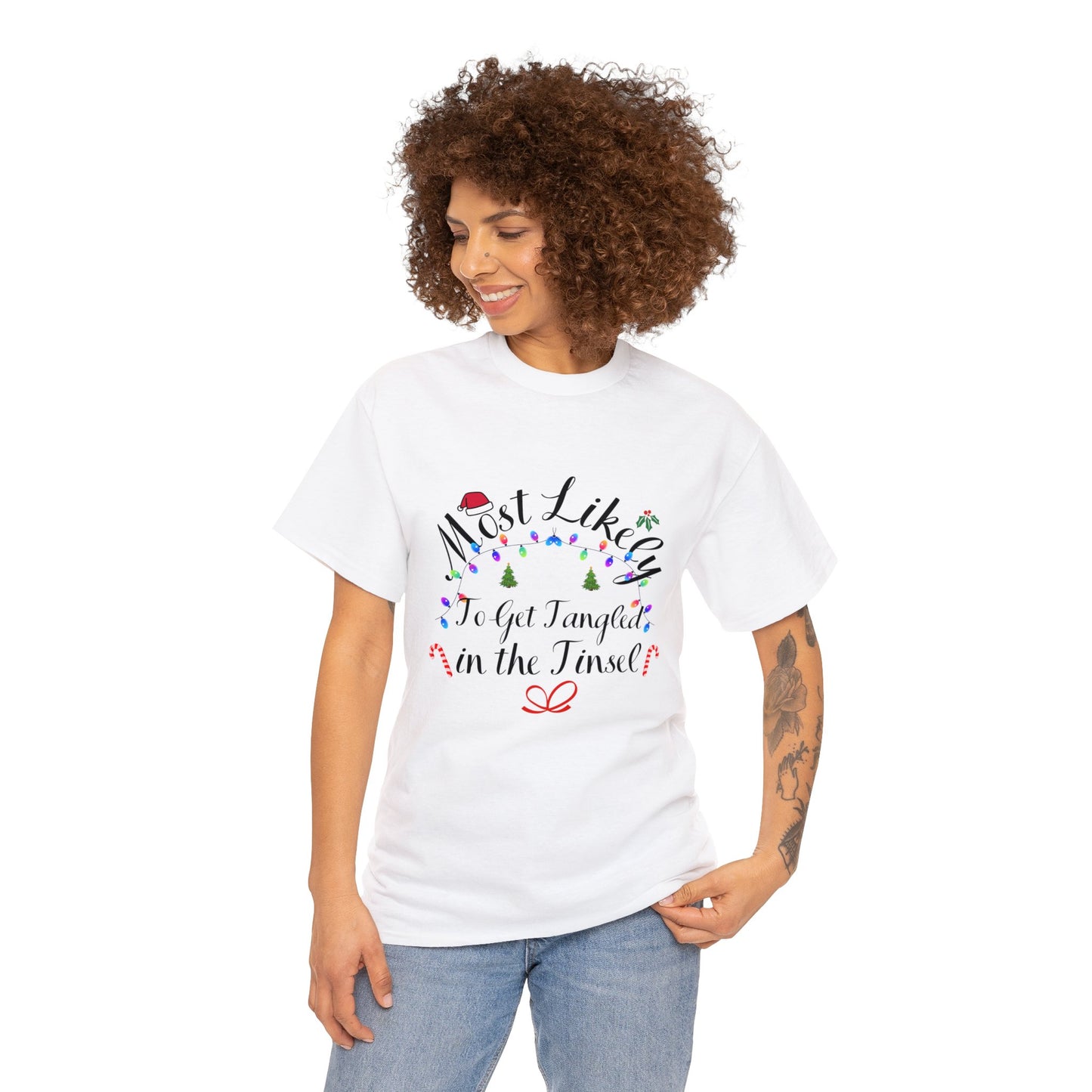 Christmas Ugly Tees Unisex Heavy Cotton Tee in the Tinsel