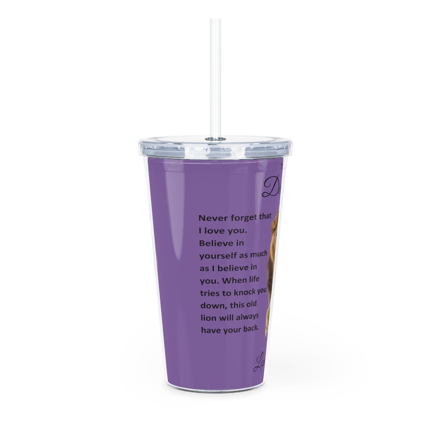 To My Daughter from Dad Plastic Tumbler with Straw