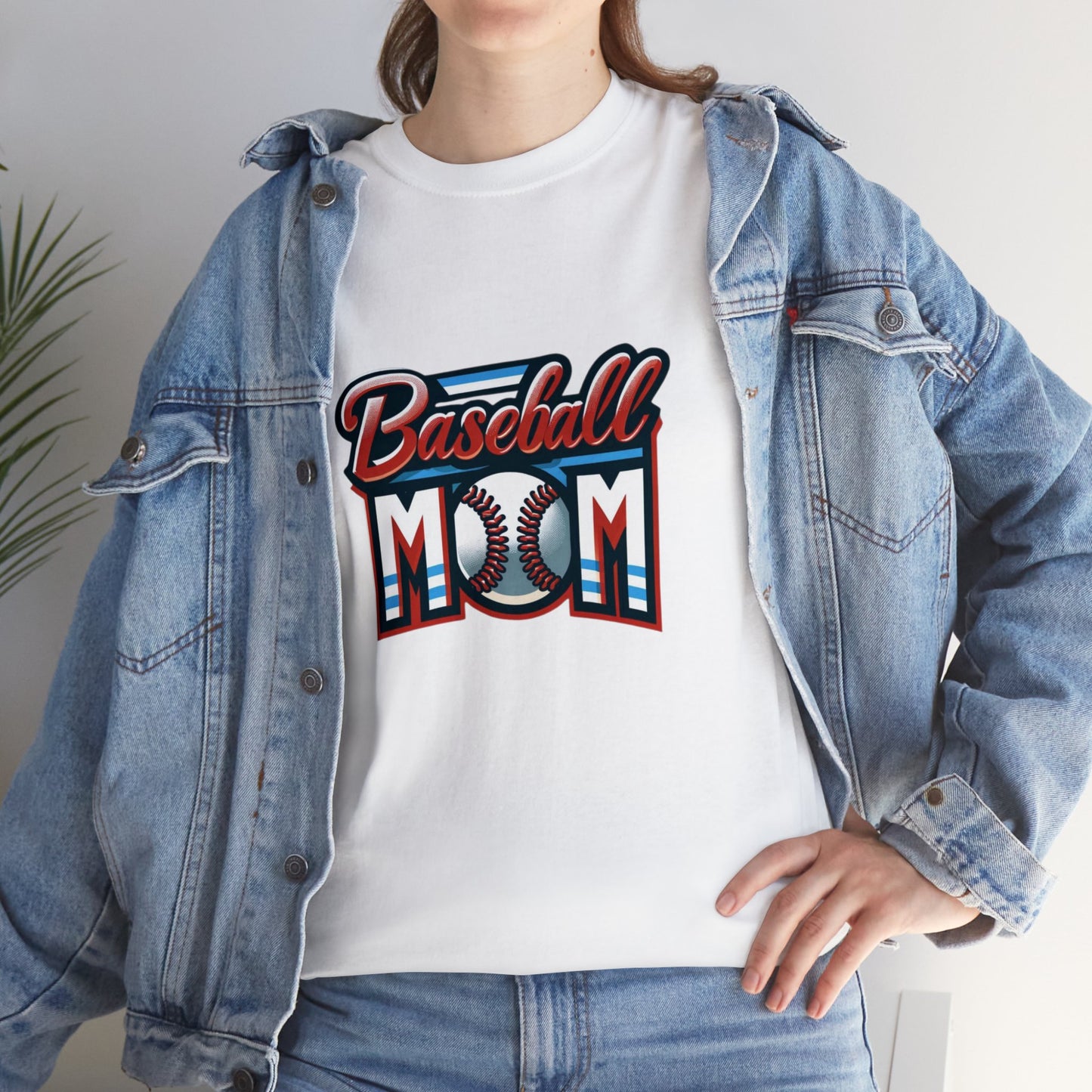 Baseball Mom Game Ball Design Unisex Heavy Cotton Tee