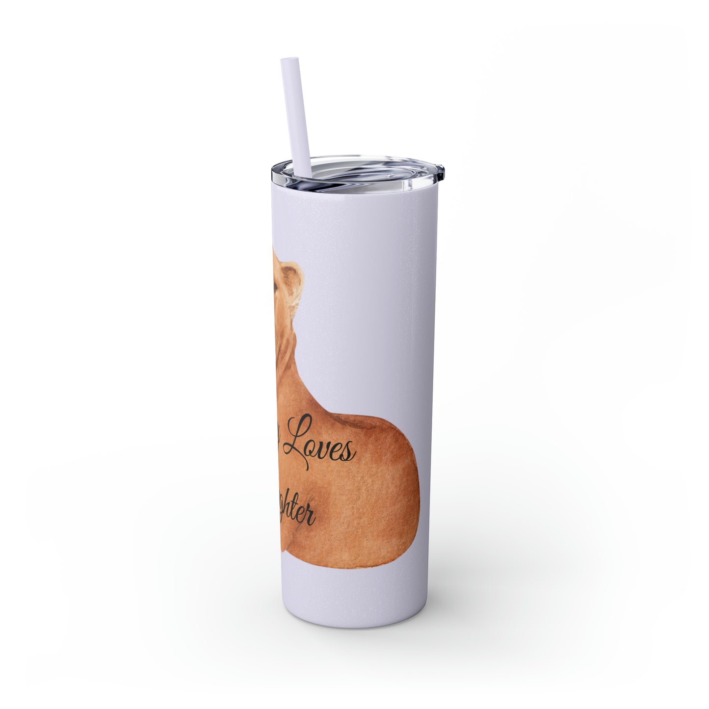 Skinny Tumbler with Straw 20oz - Lion