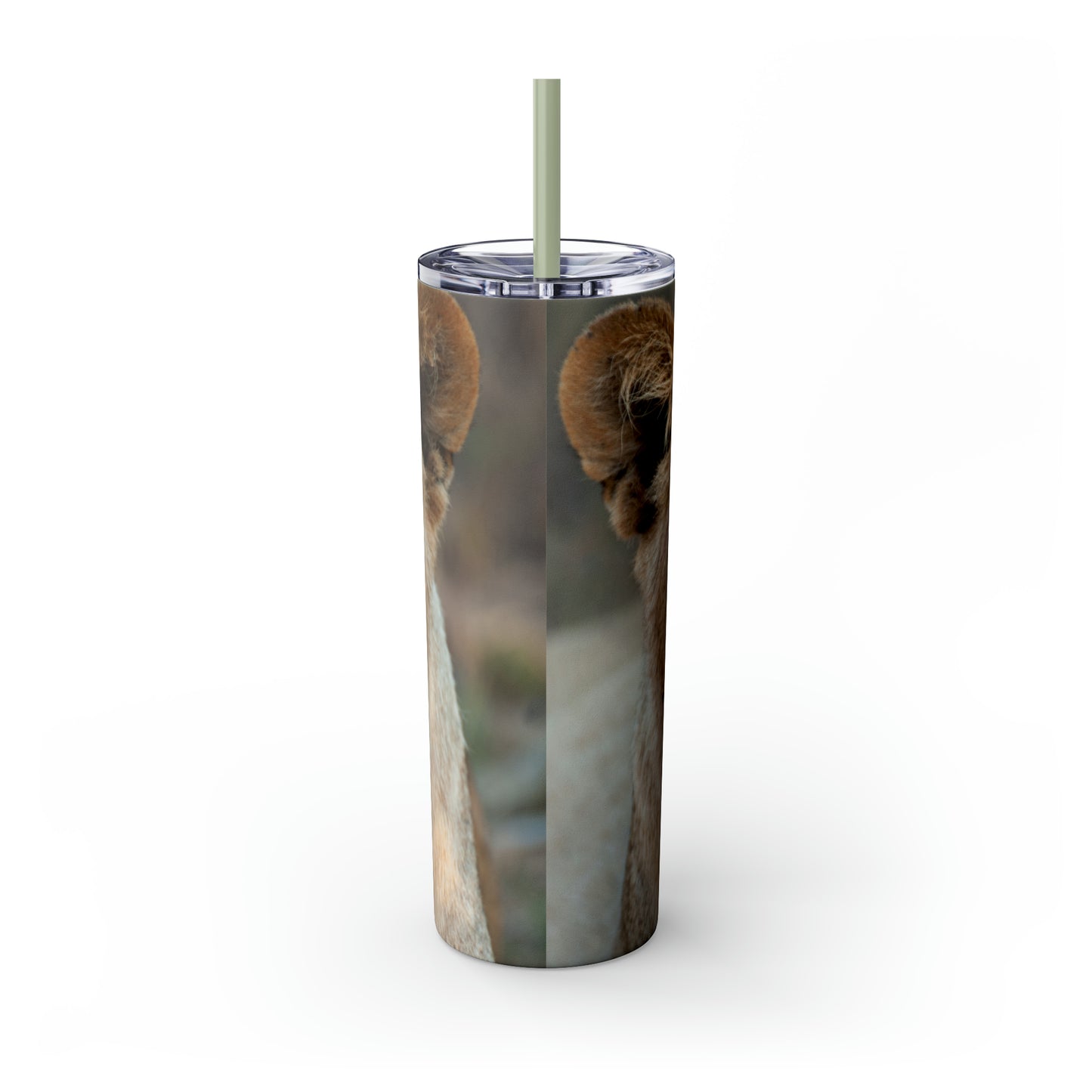 Skinny Tumbler with Straw Male Lion Edition, 20oz