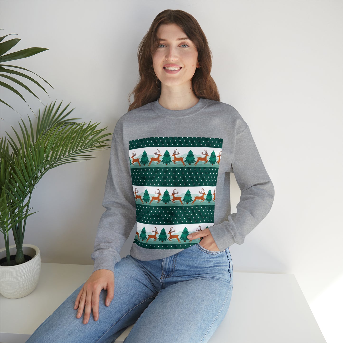 Unisex Heavy Blend™ Crewneck Christmas Ugly Sweatshirt3