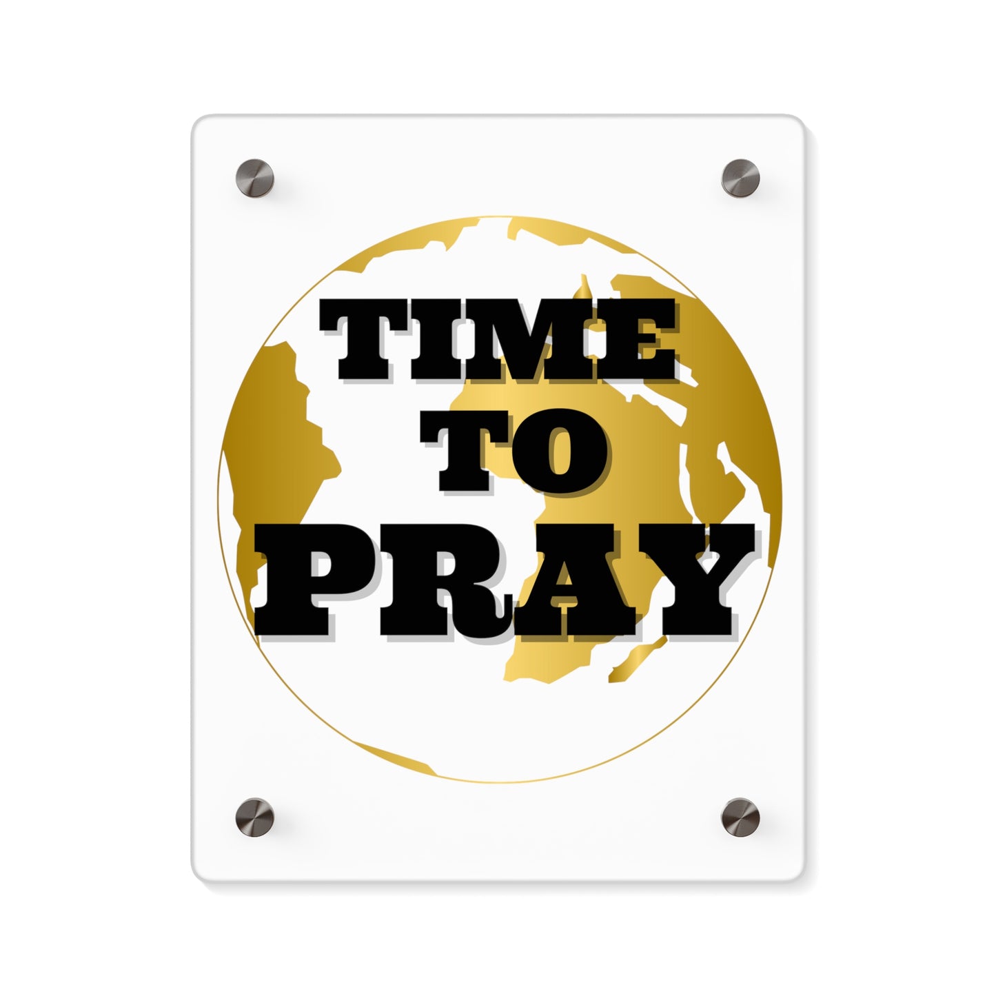 Acrylic Wall Art Panels Time to Pray Design