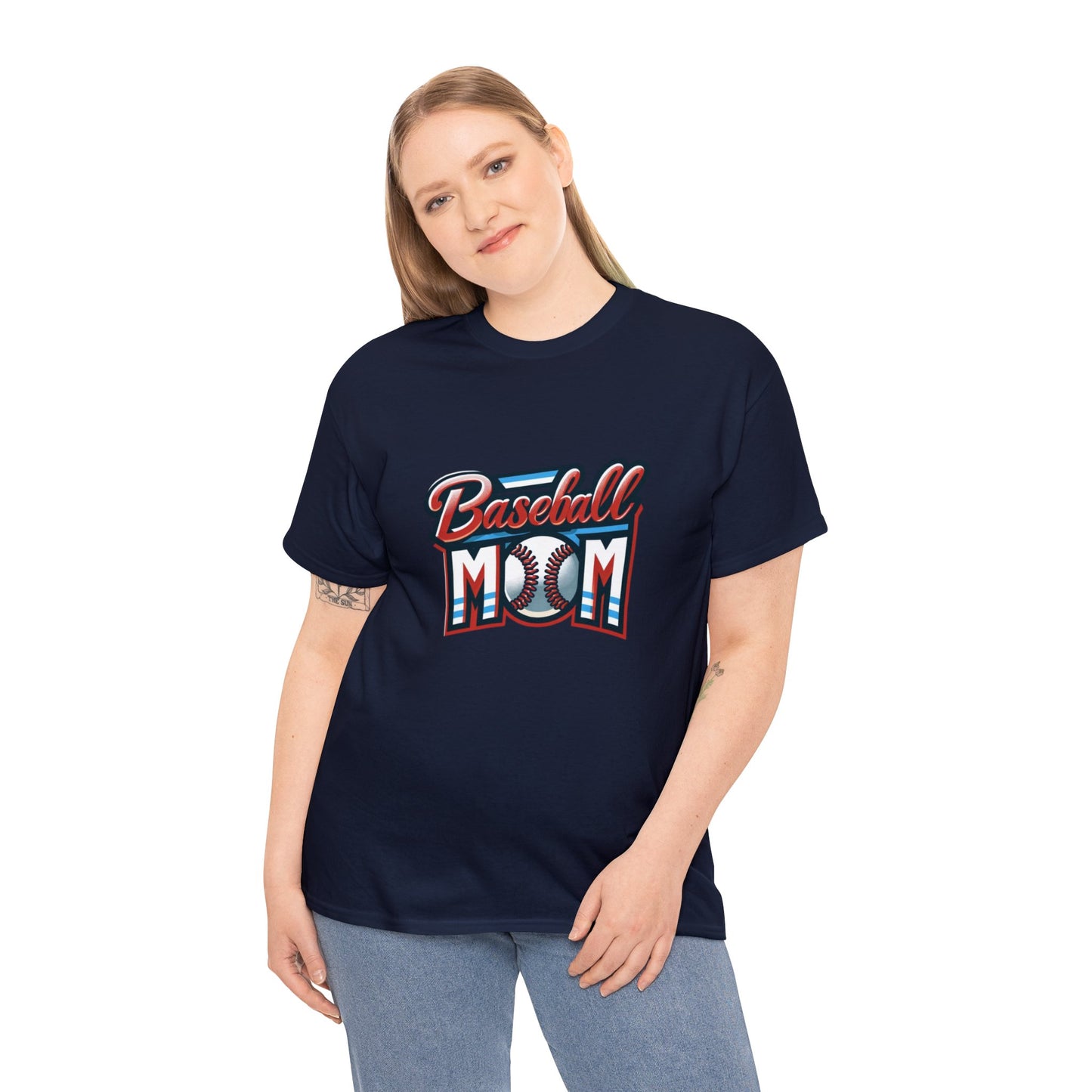 Baseball Mom Game Ball Design Unisex Heavy Cotton Tee