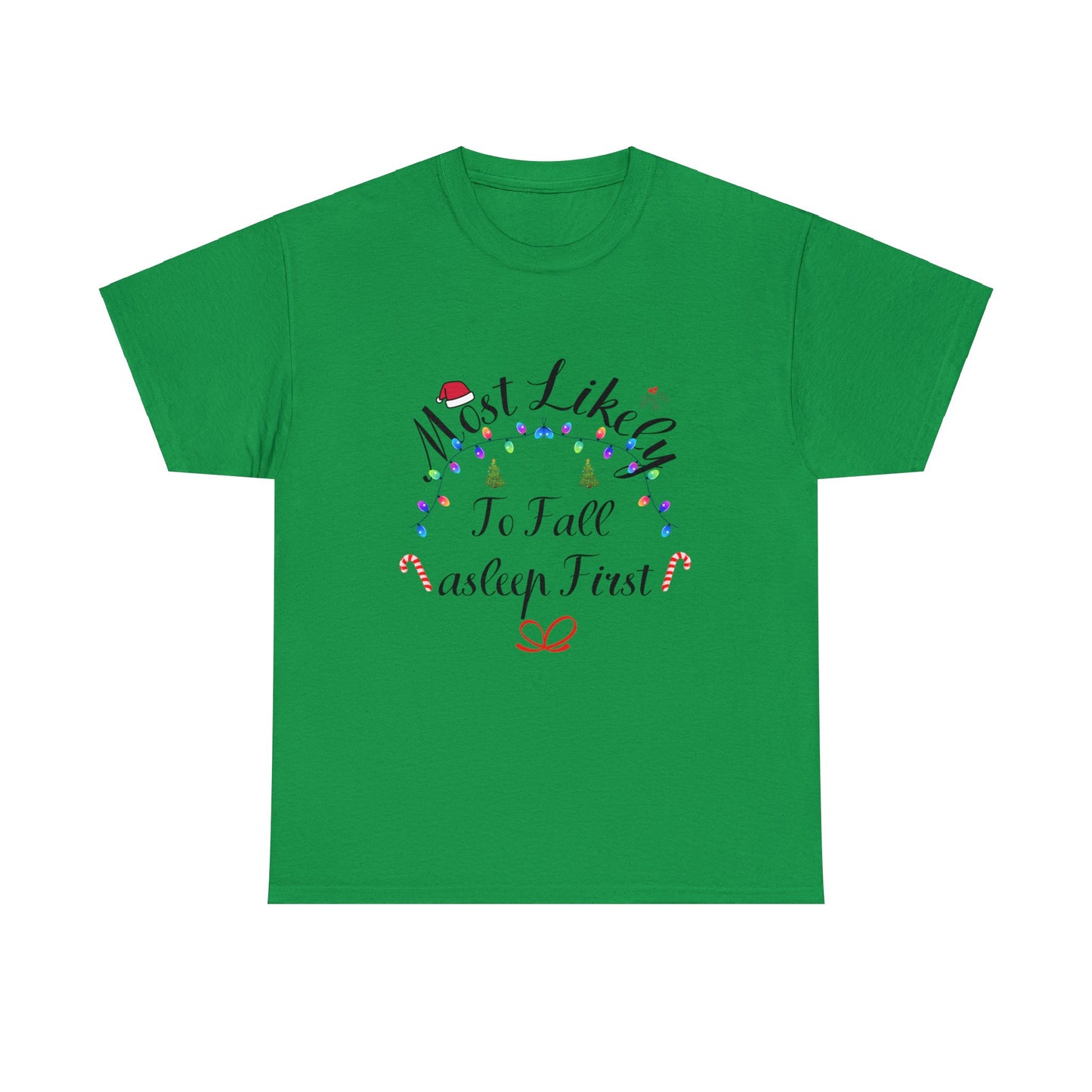 Christmas Ugly Tees Unisex Heavy Cotton Tee fall asleep First