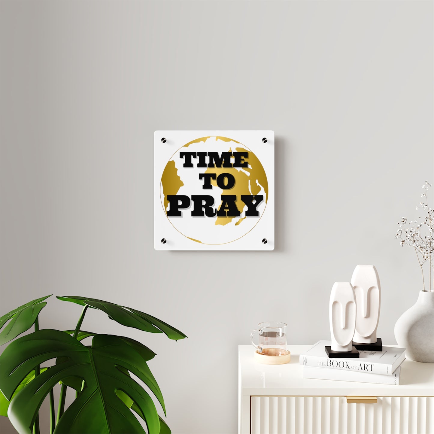 Acrylic Wall Art Panels Time to Pray Design