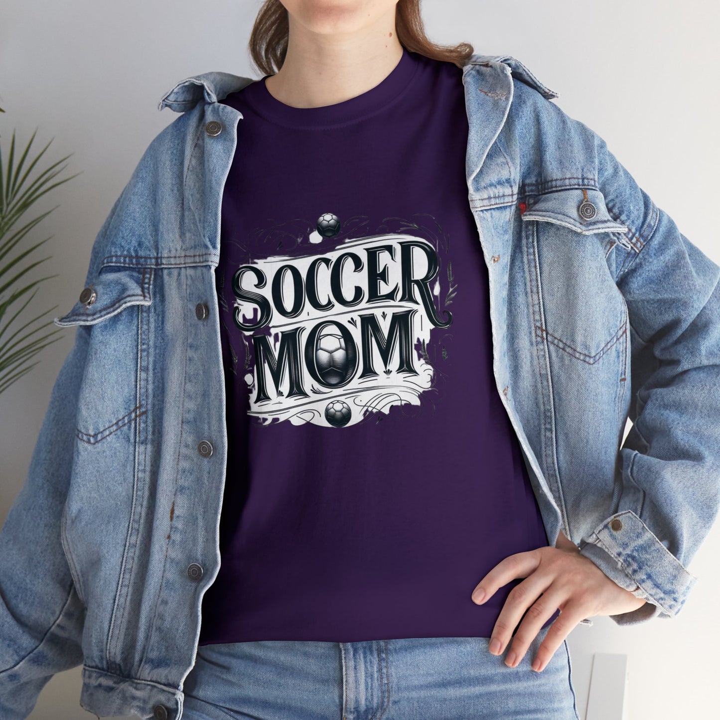 Soccer Mom Black Design Unisex Heavy Cotton Tee