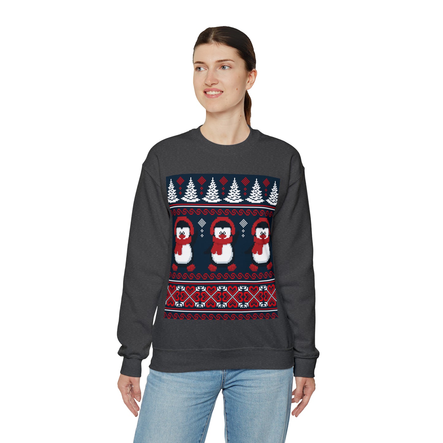 Unisex Heavy Blend™ Crewneck Christmas Ugly Sweatshirt16