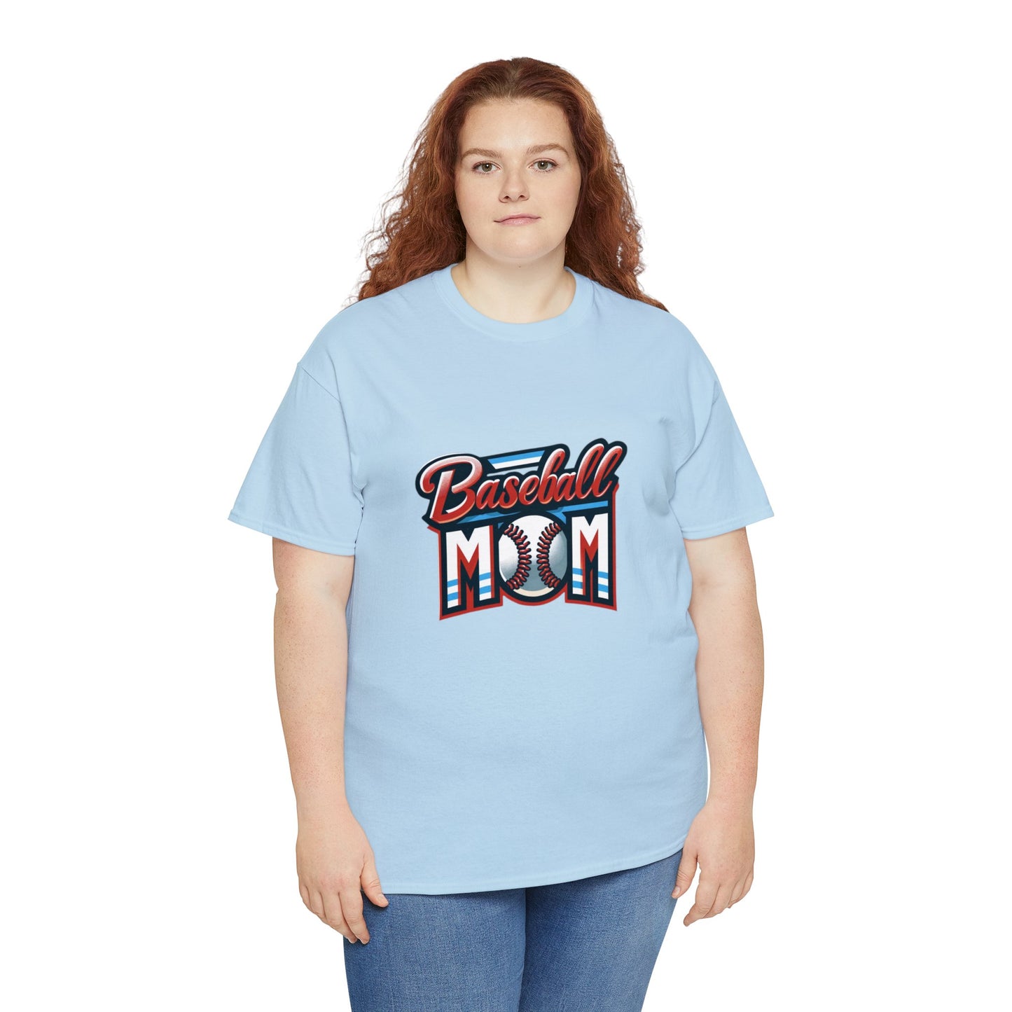 Baseball Mom Game Ball Design Unisex Heavy Cotton Tee